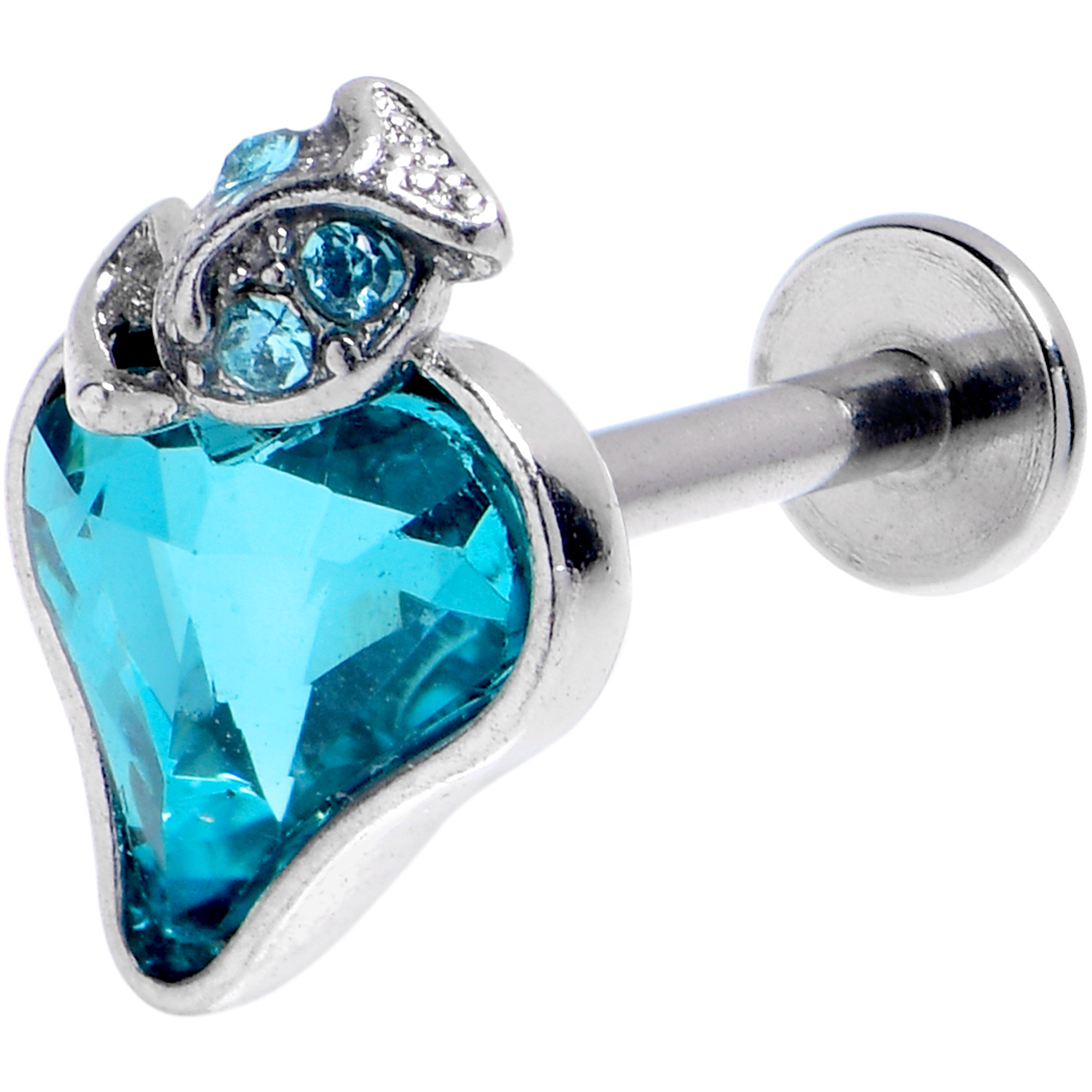 16G 5/16 Blue Gem Strawberry Love Labret Monroe Tragus