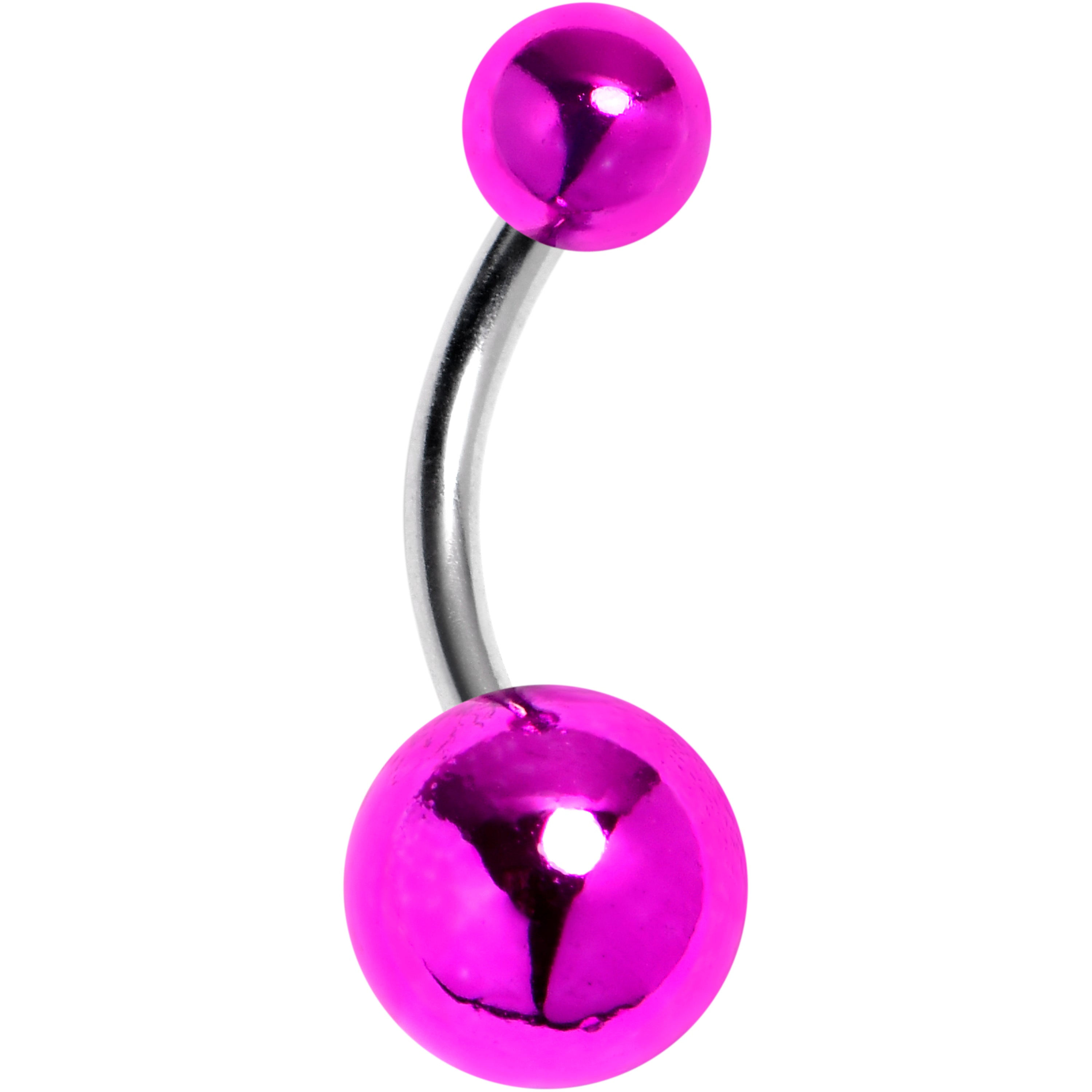 Style Metal Purple Acrylic End Belly Ring