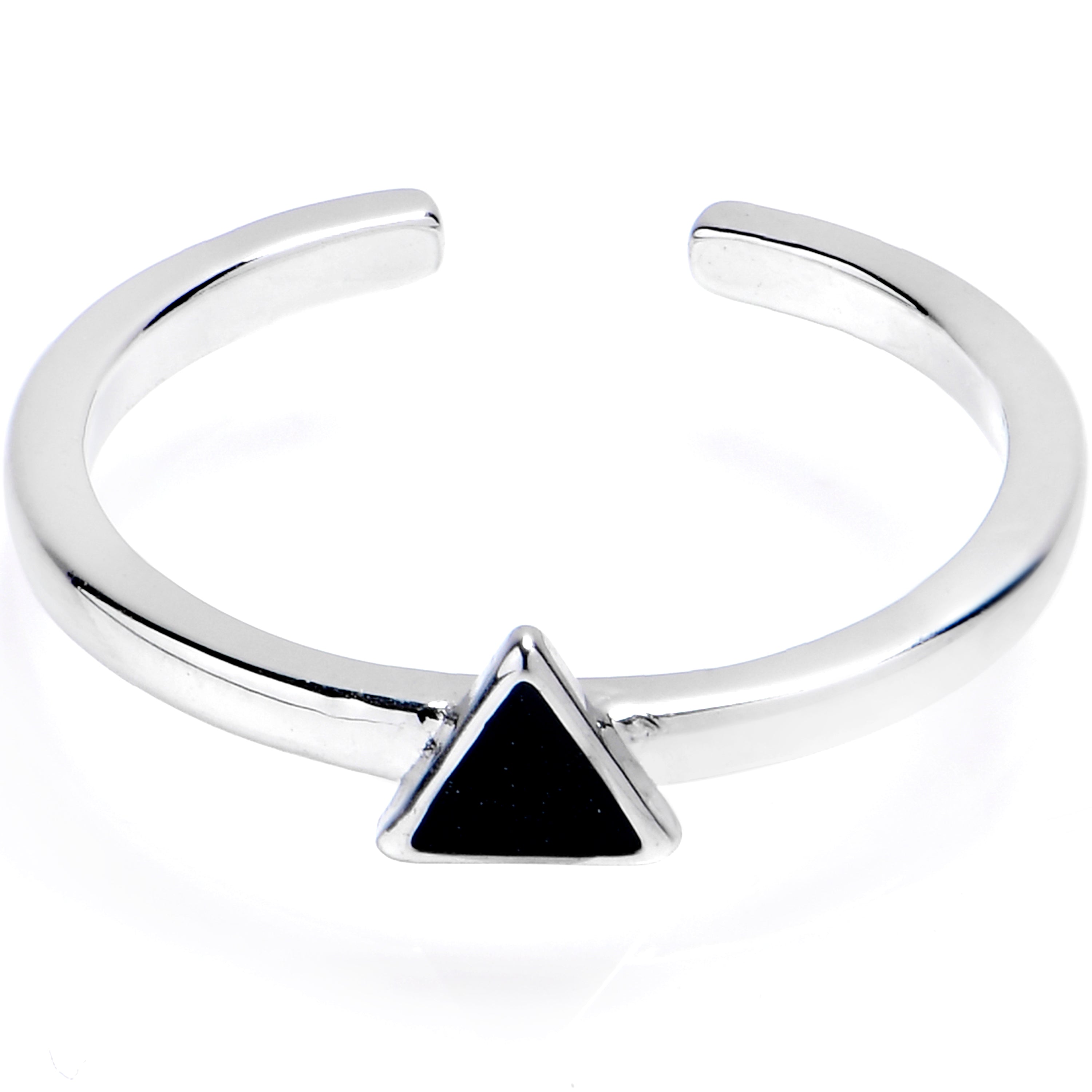 Triangle Black Adjustable Toe Ring