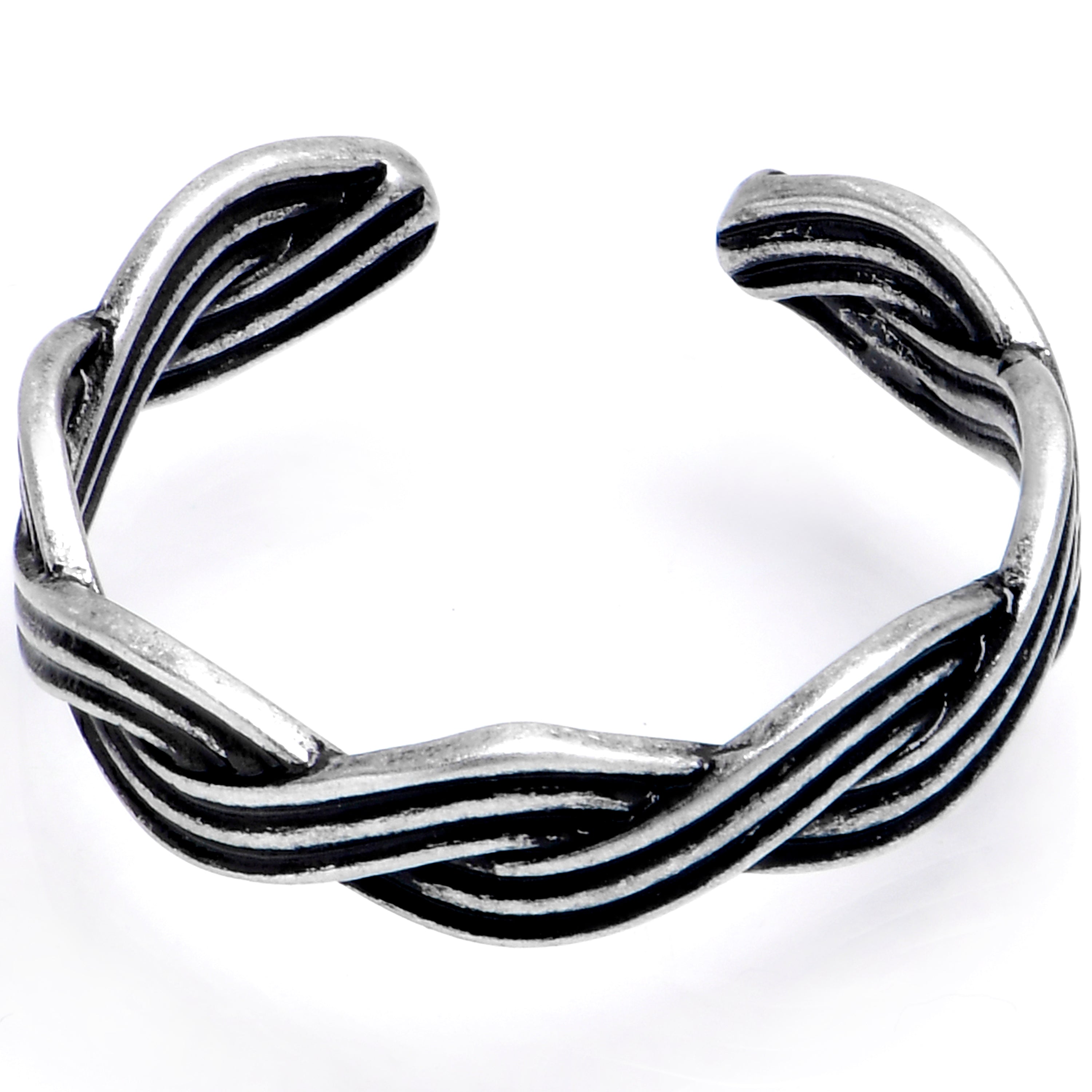 Ribbon Waves Adjustable Toe Ring