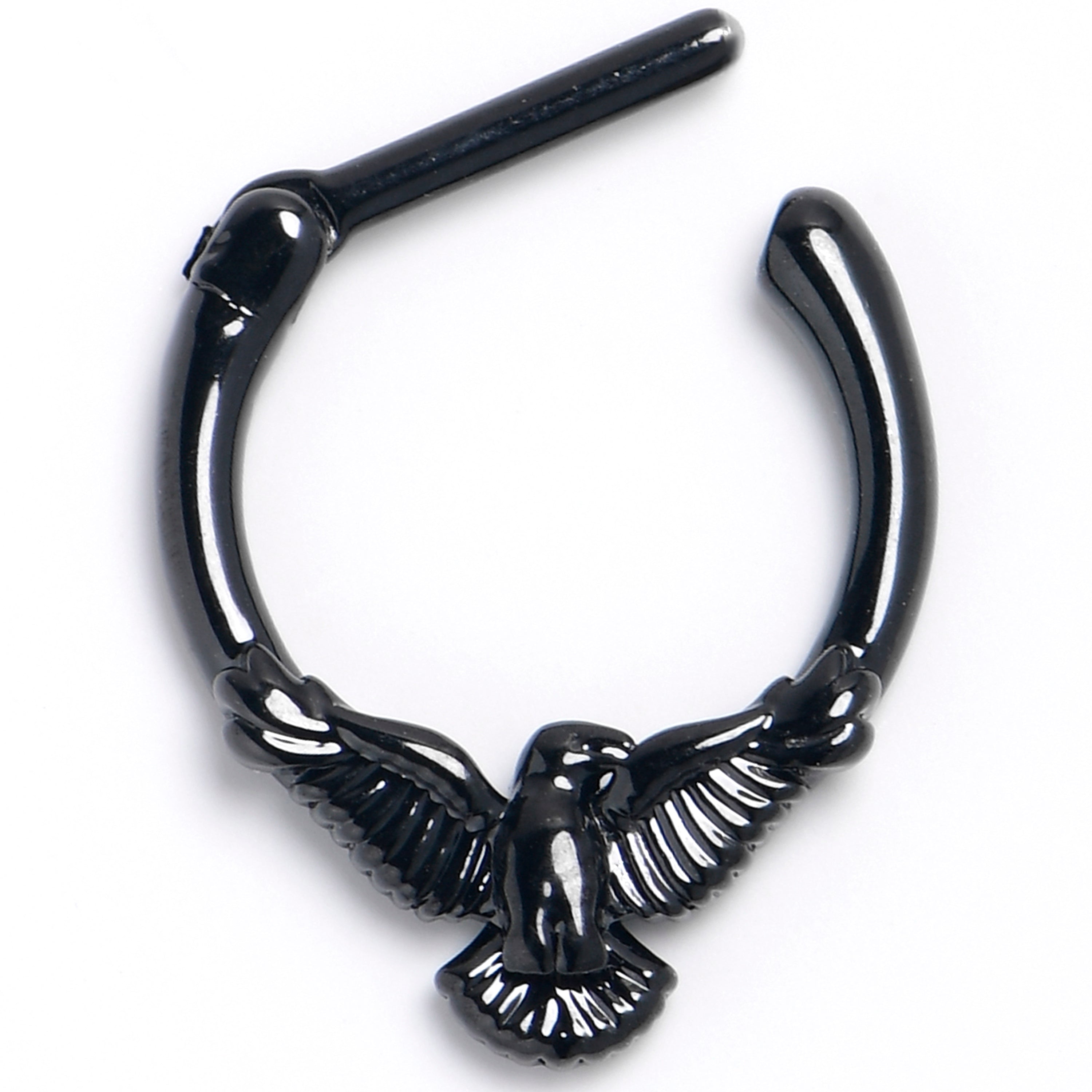 16G 5/16 Black Raven Bird Cartilage Clicker