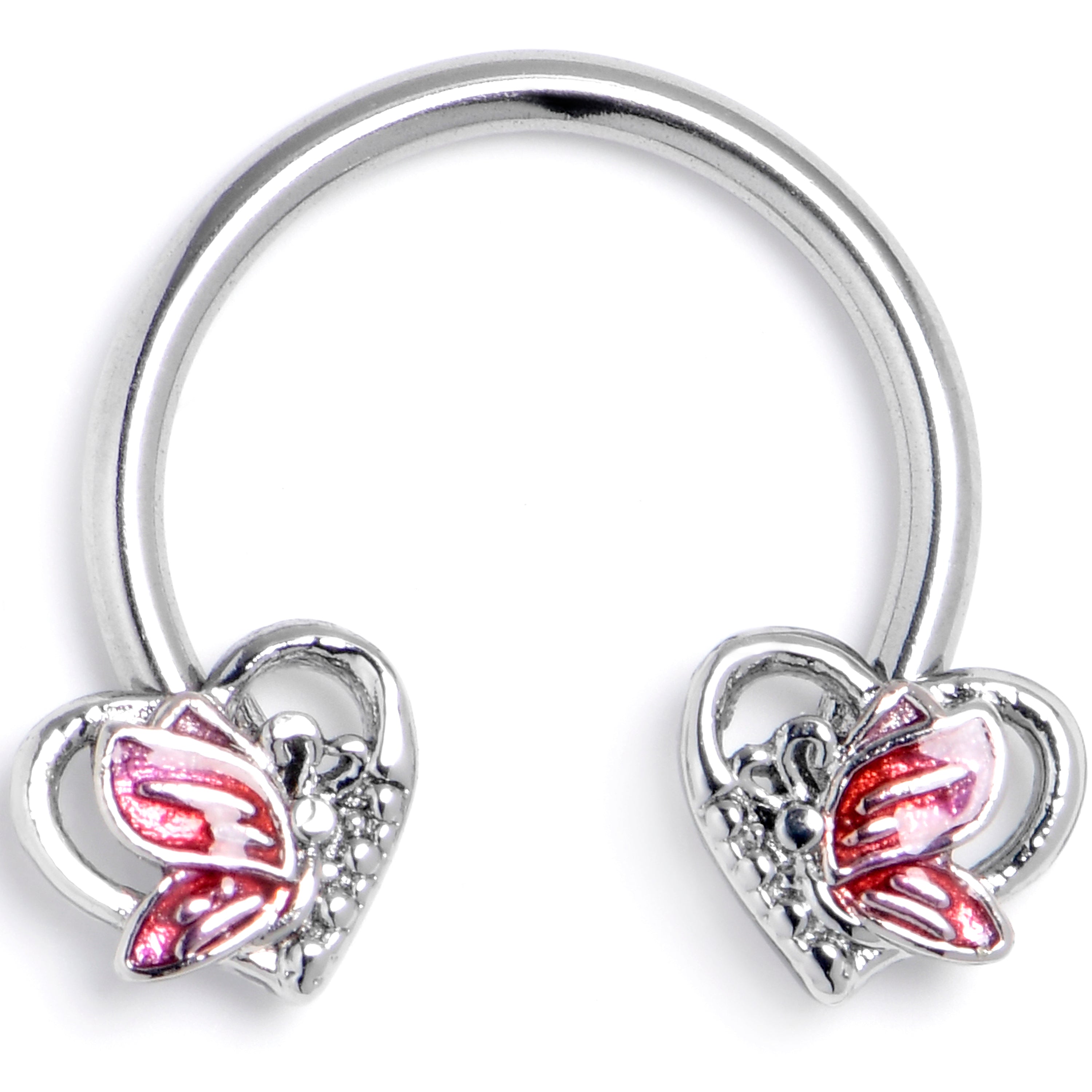 16G 3/8 Butterfly Love Heart Horseshoe Circular Barbell