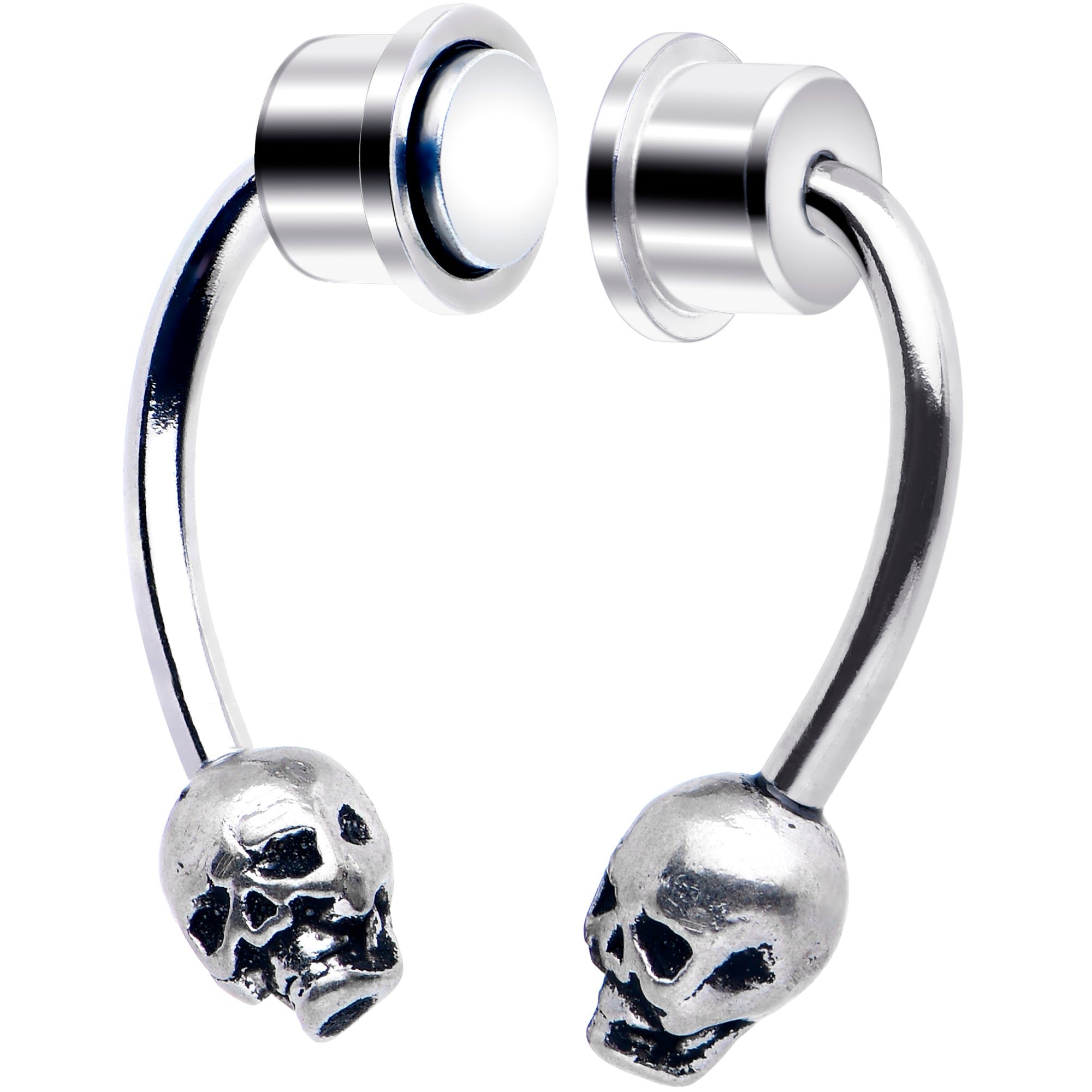 Skull Magnetic Septum Ring Horseshoe Non-Pierced Fake Nose Ring
