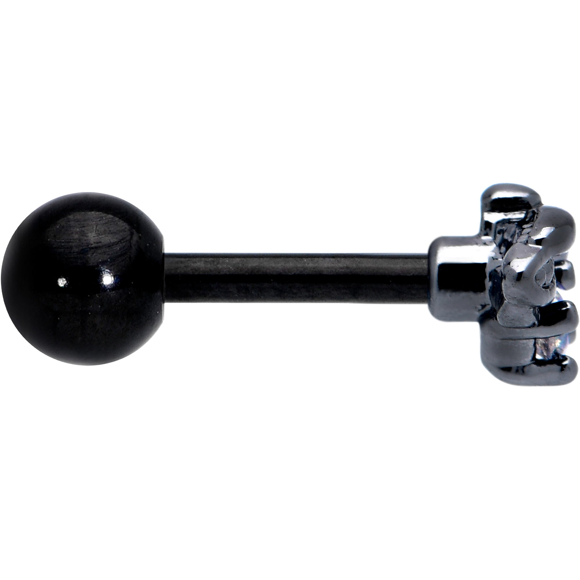 16G 1/4 Blue Gem Black Gothic Butterfly Cartilage Tragus Earring