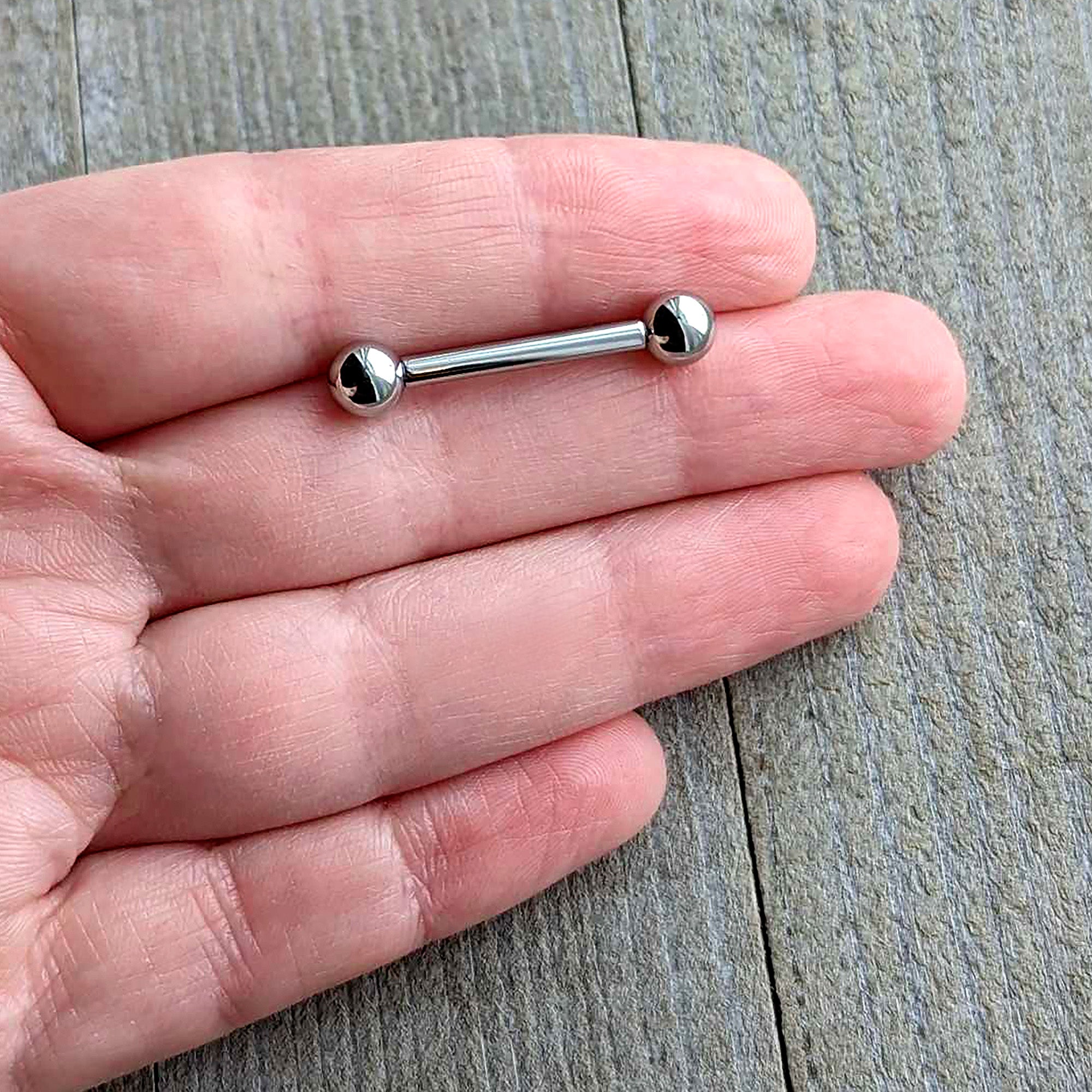 10G Stainless Straight Steel Barbell 3/4 6mm