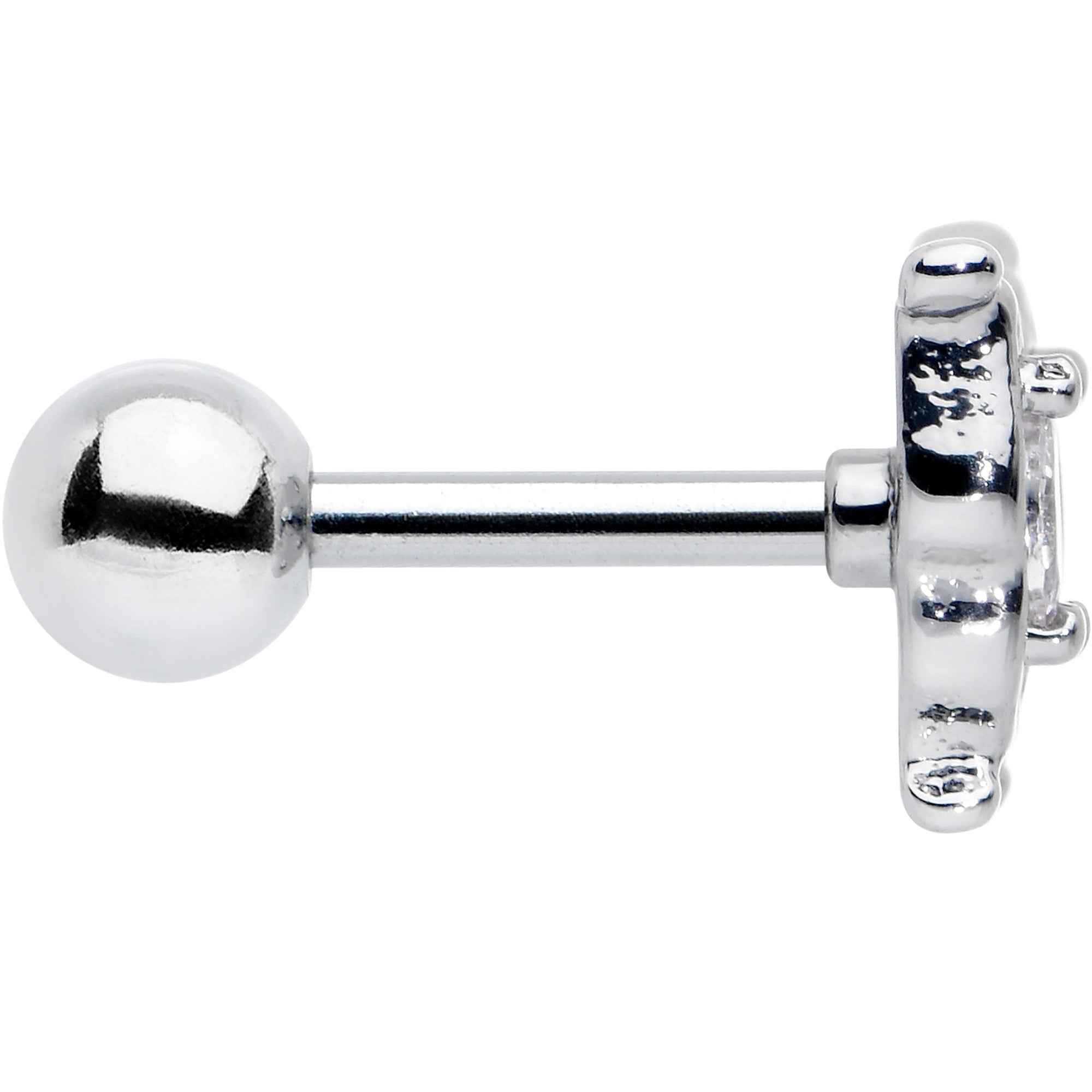 16G 1/4 Clear Gem Fancy Fab Butterfly Cartilage Tragus Earring