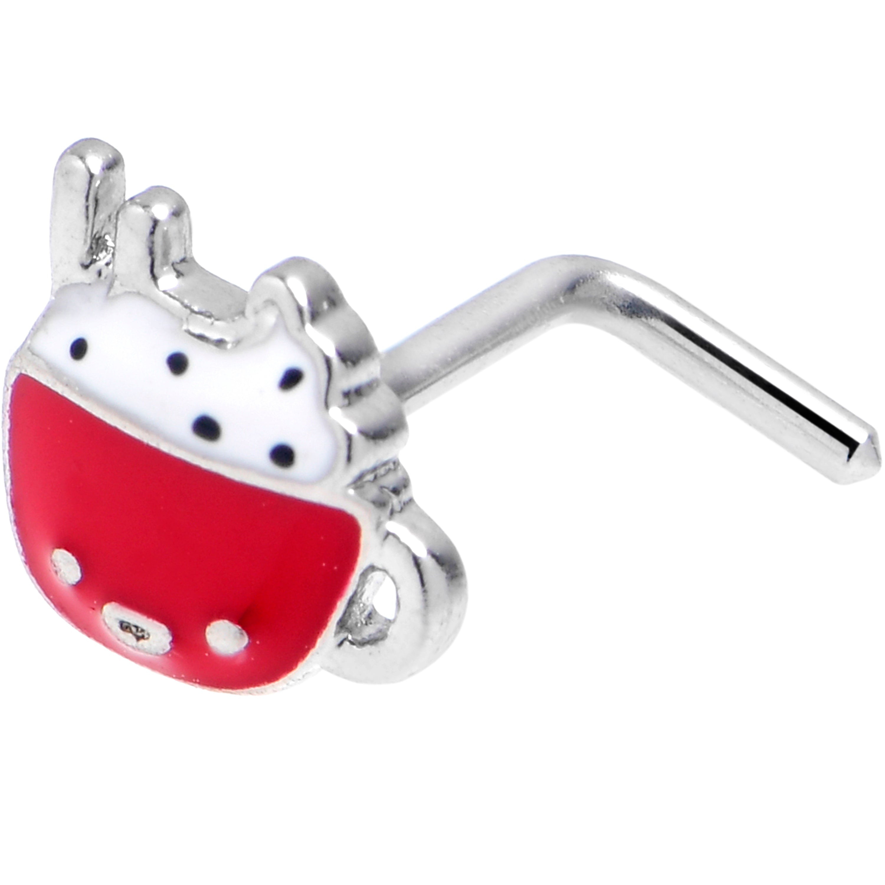 20G 7mm Festive Holiday Cocoa L Shape Nose Ring