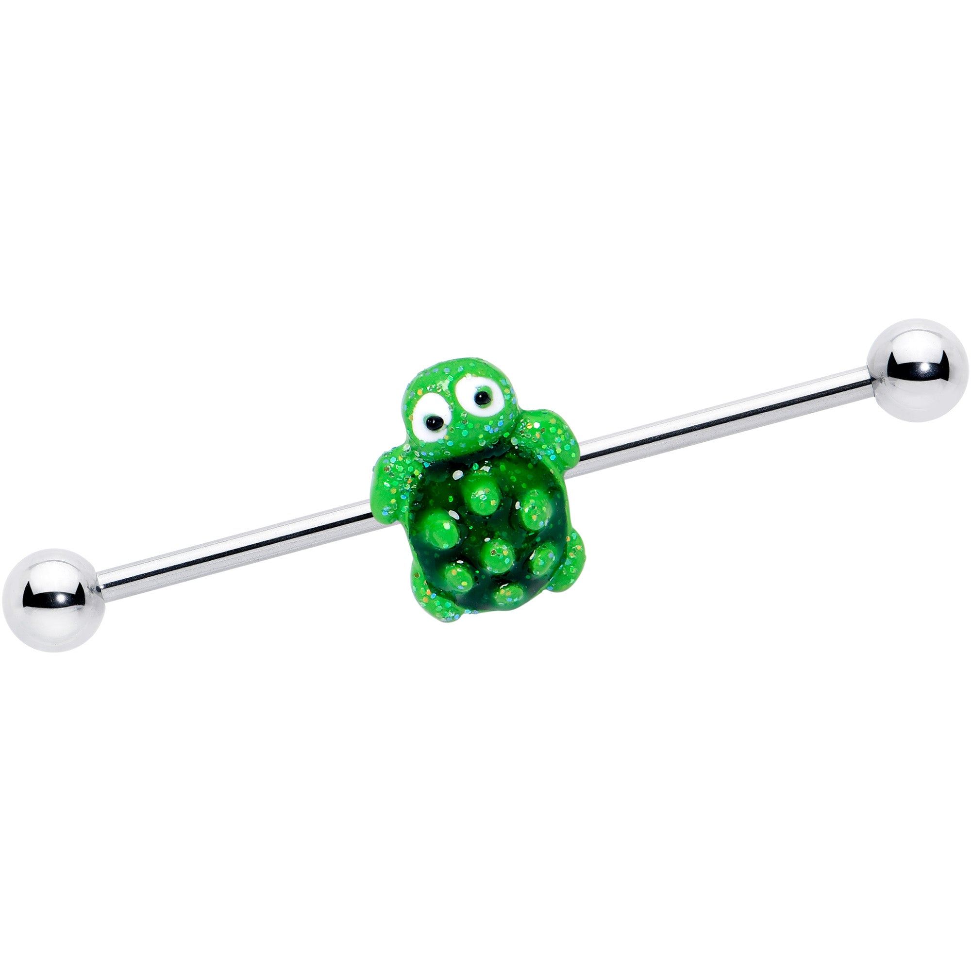 14G Texture Turtle Industrial Barbell 38mm