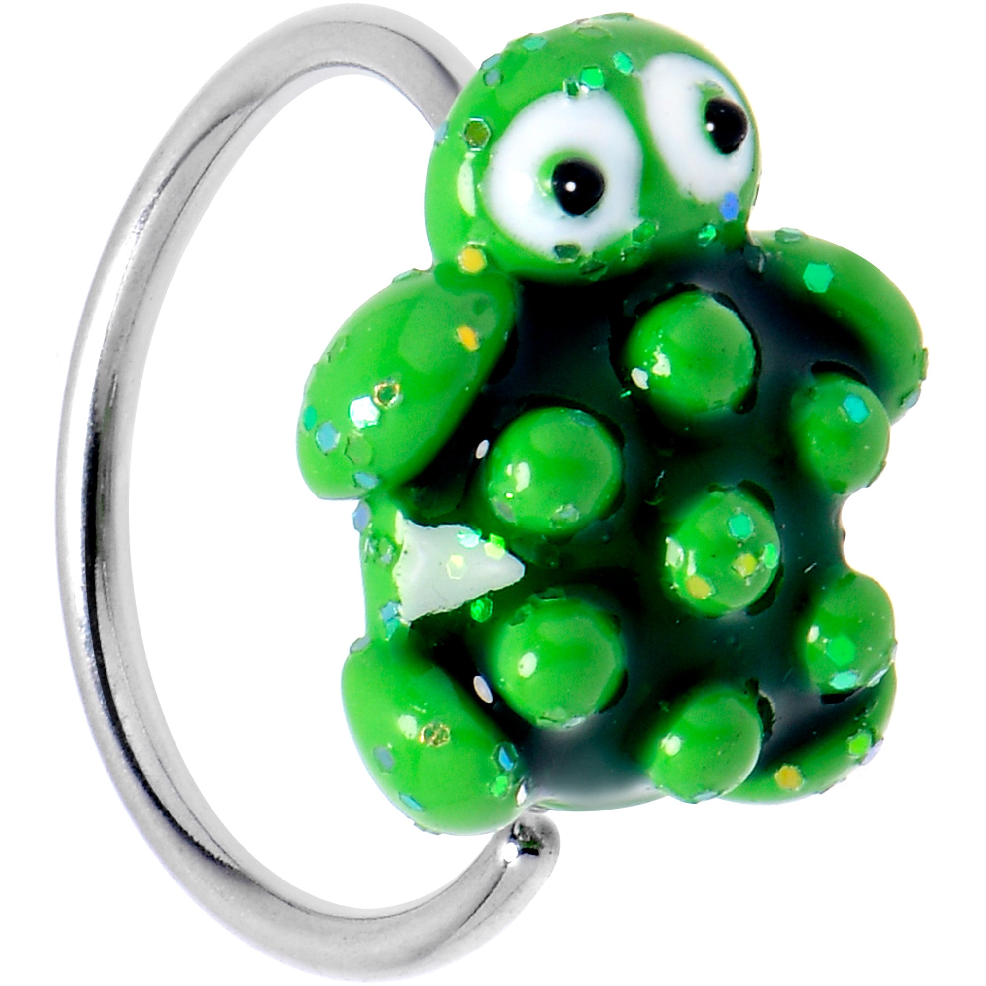 20G 5/16 Texture Turtle Nose Hoop