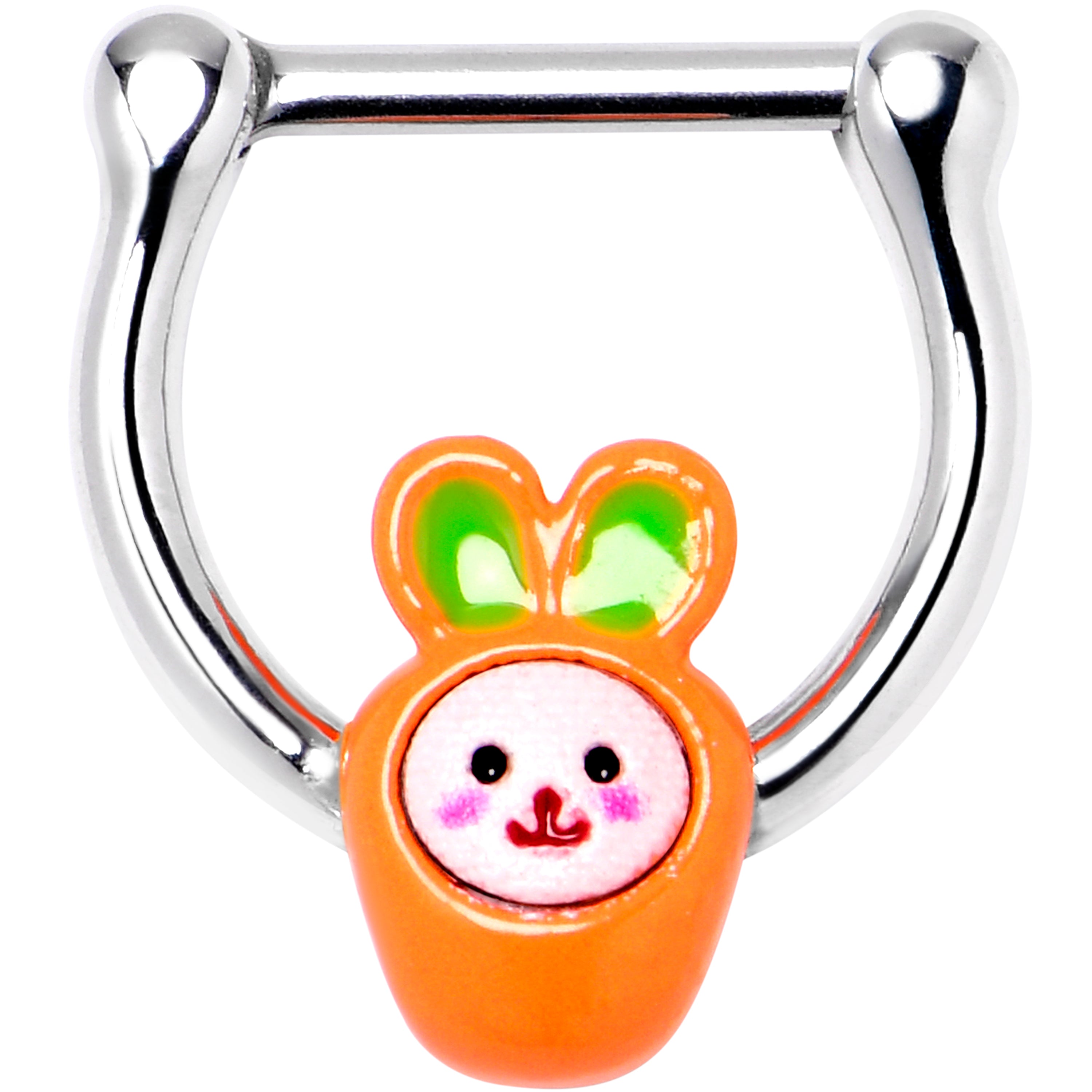 16G 5/16 Surprise Carrot Easter Bunny Cartilage Clicker