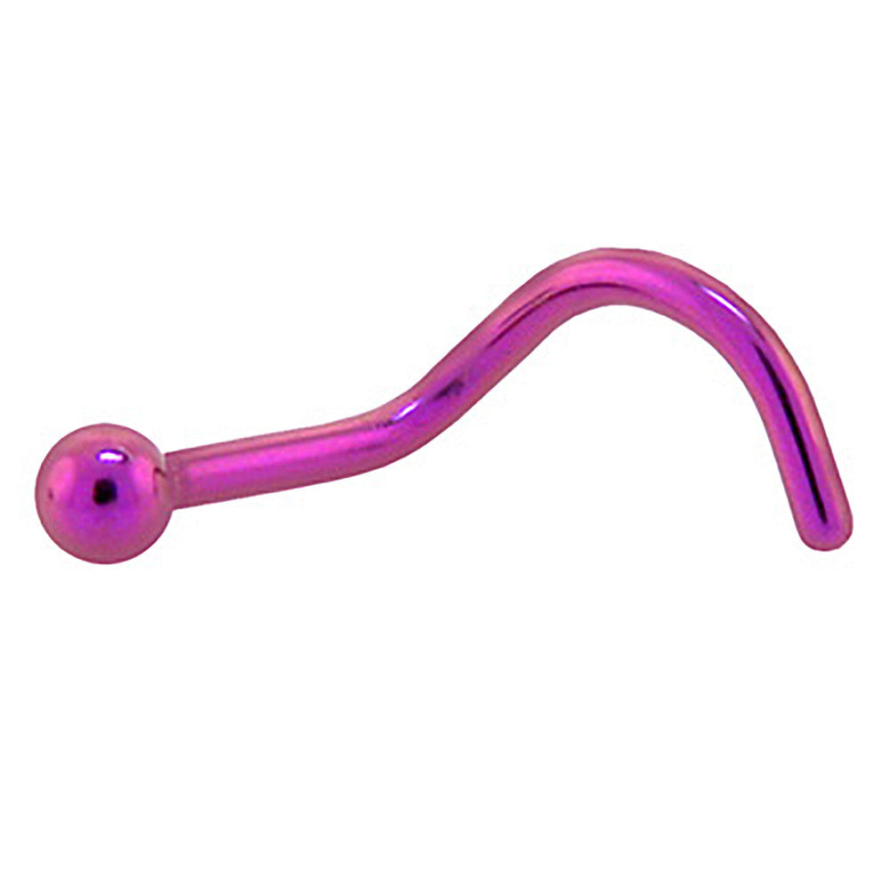 Grade 23 Titanium Pink BALL Nose Ring
