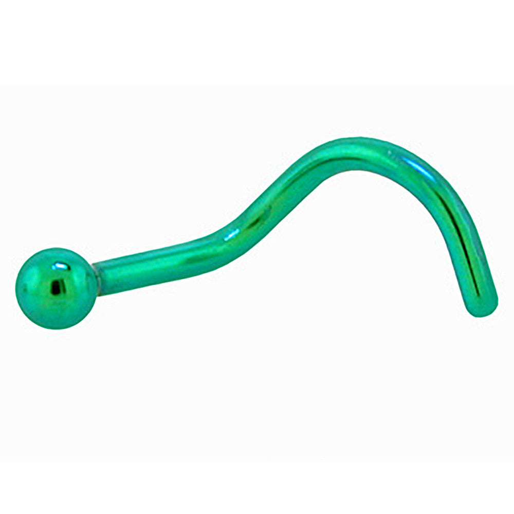 Grade 23 Titanium Green BALL Nose Ring