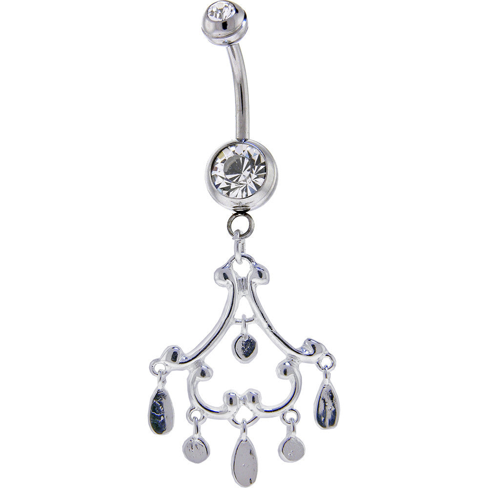 Crystalline Gem CIRCLE DROP CHANDELIER Belly Ring