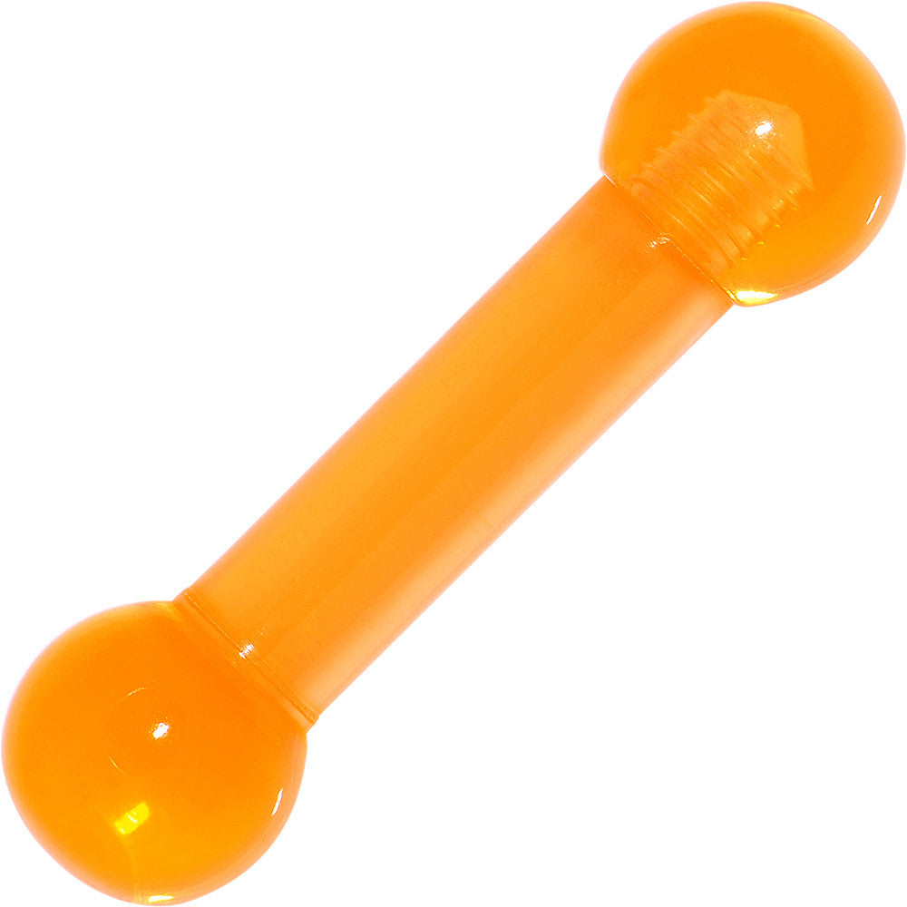 4G Sunshine Orange UV Acrylic Straight Barbell