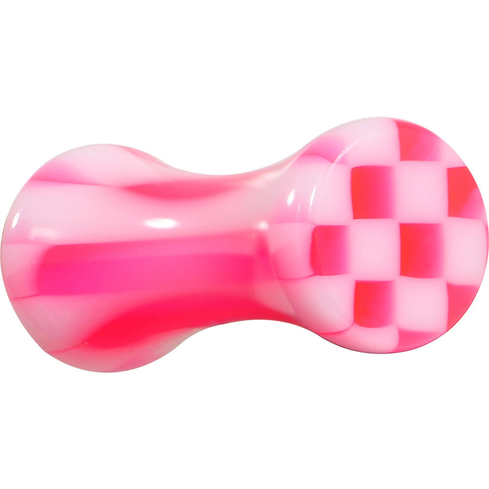 8G Pink and White Checkerboard Plug