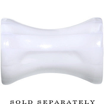 6G Clear and White Checkerboard Acrylic Saddle Plug