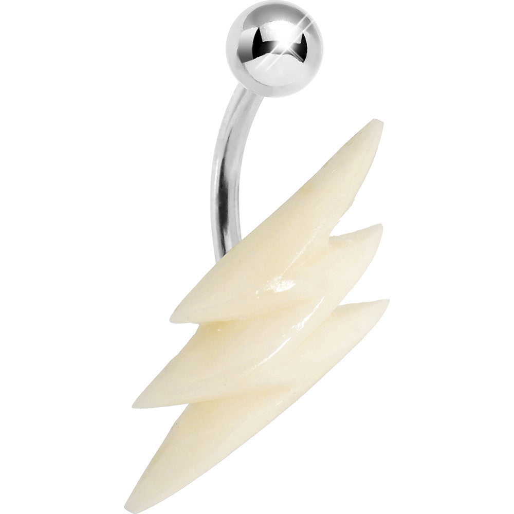 White Lightning Belly Ring