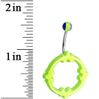 Light Green Acrylic Multi-Layered Celtic Belly Ring