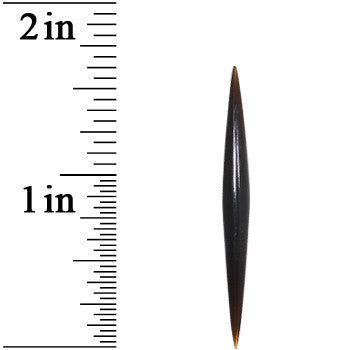 6G Organic Black Horn Straight Taper 4mm