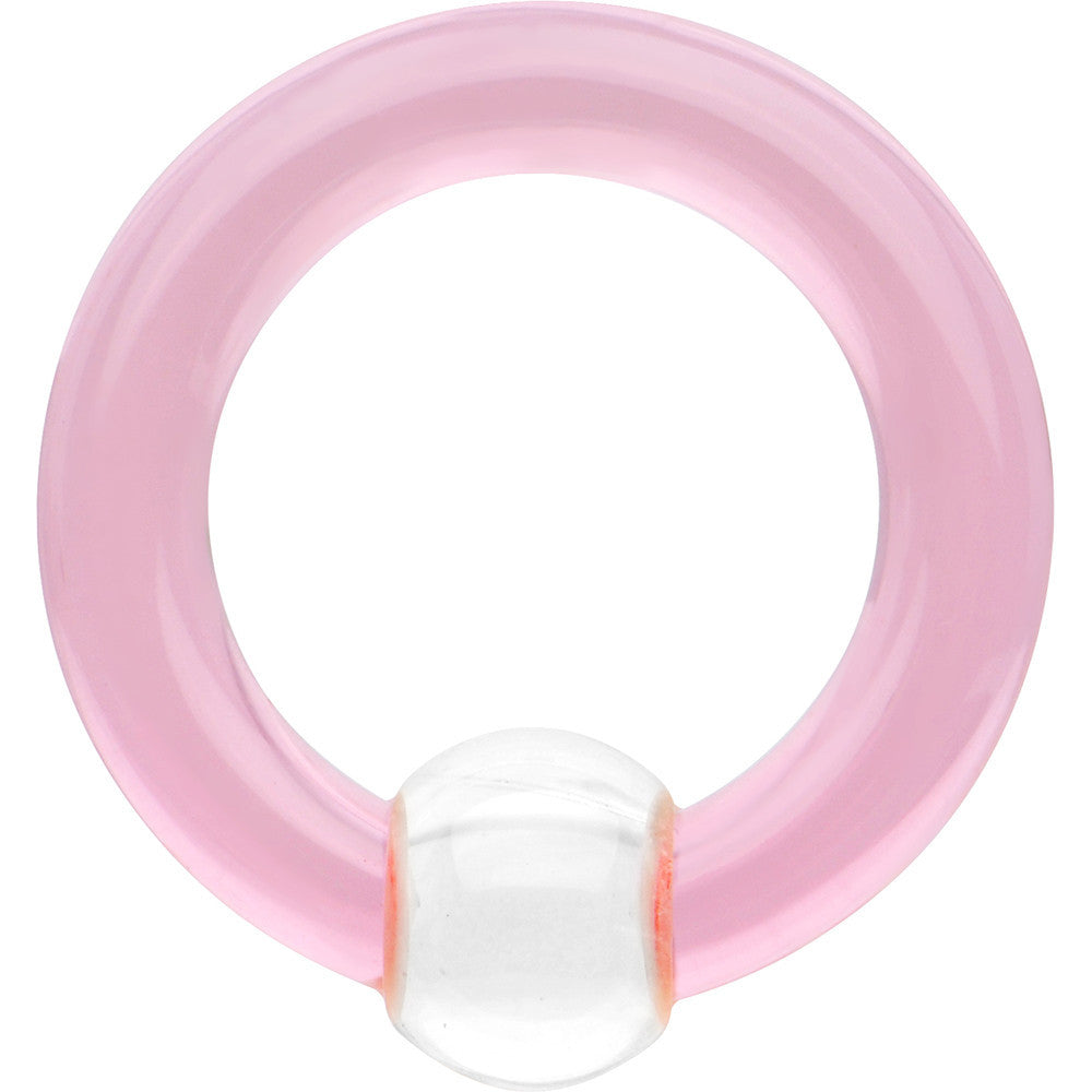 6G 15mm Pink Acrylic BCR Captive Ring 8mm Ball