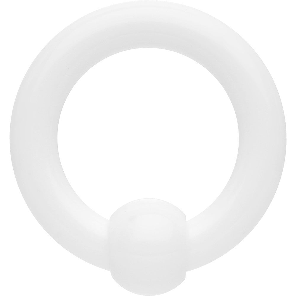 6G 15mm White Acrylic BCR Captive Ring