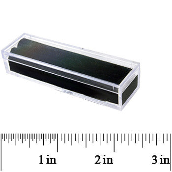 1x2.5 Clear Acrylic Gem Box with Black Velvet Lining