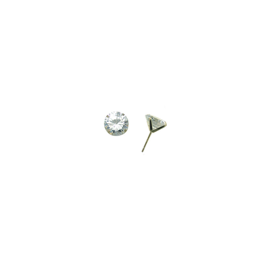 14k Yellow Gold 2.65 ct Cubic Zirconia Round Earrings