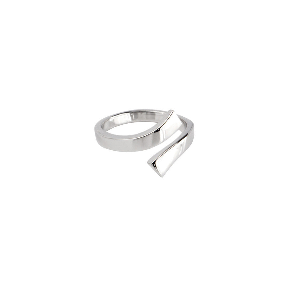Solid 14k White Gold Smooth Divided Toe Ring