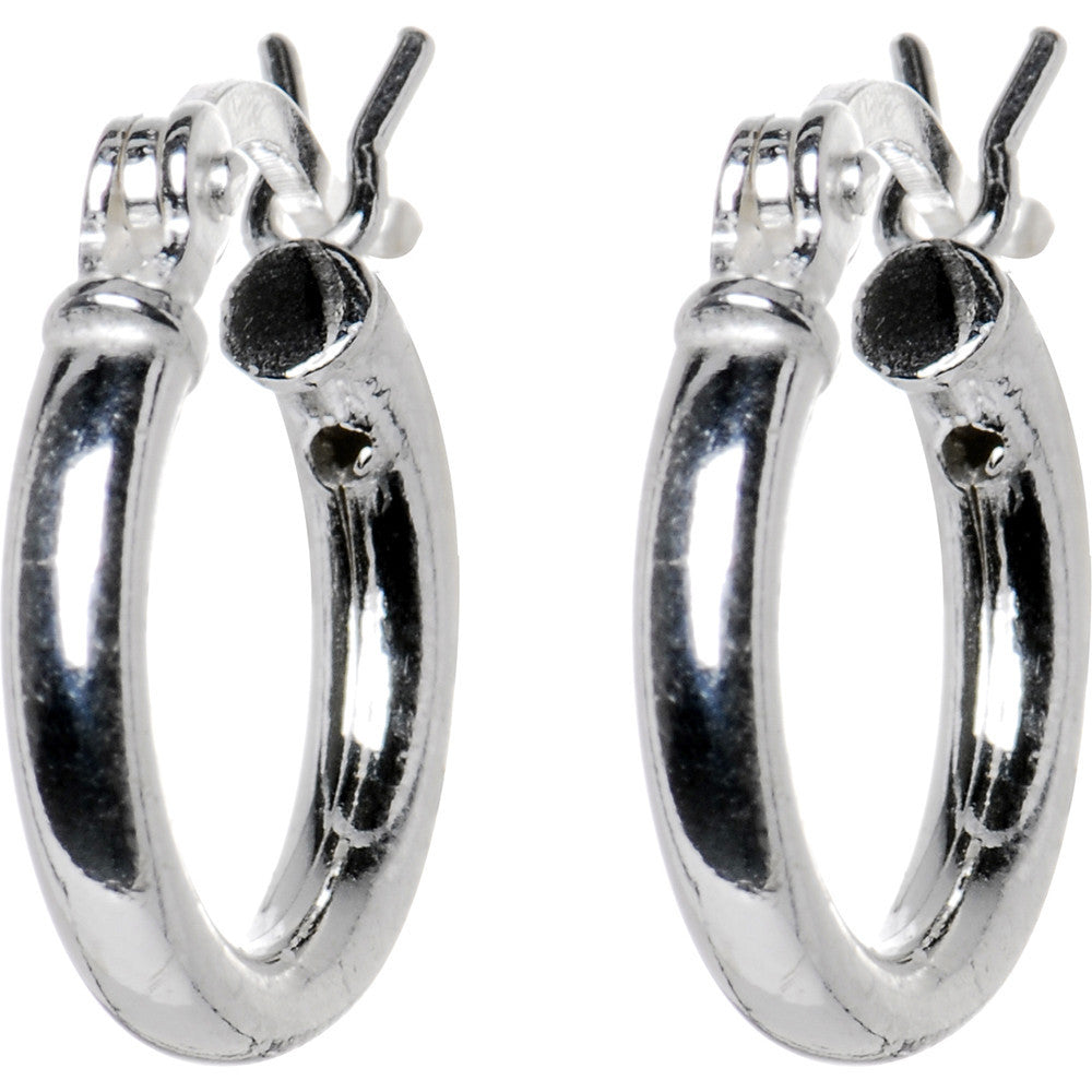 925 Sterling Silver 1/4 Inch Hoop Earrings