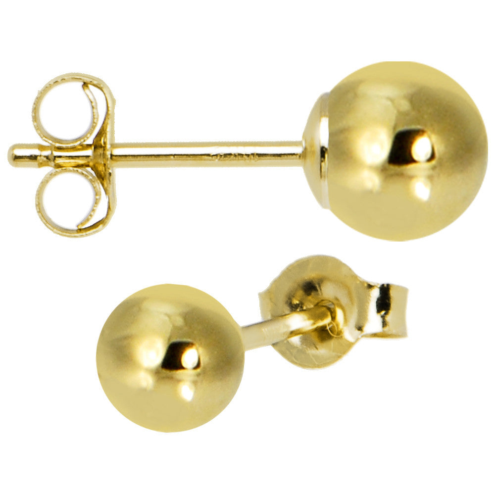 14k Yellow Gold 5mm Ball Earrings