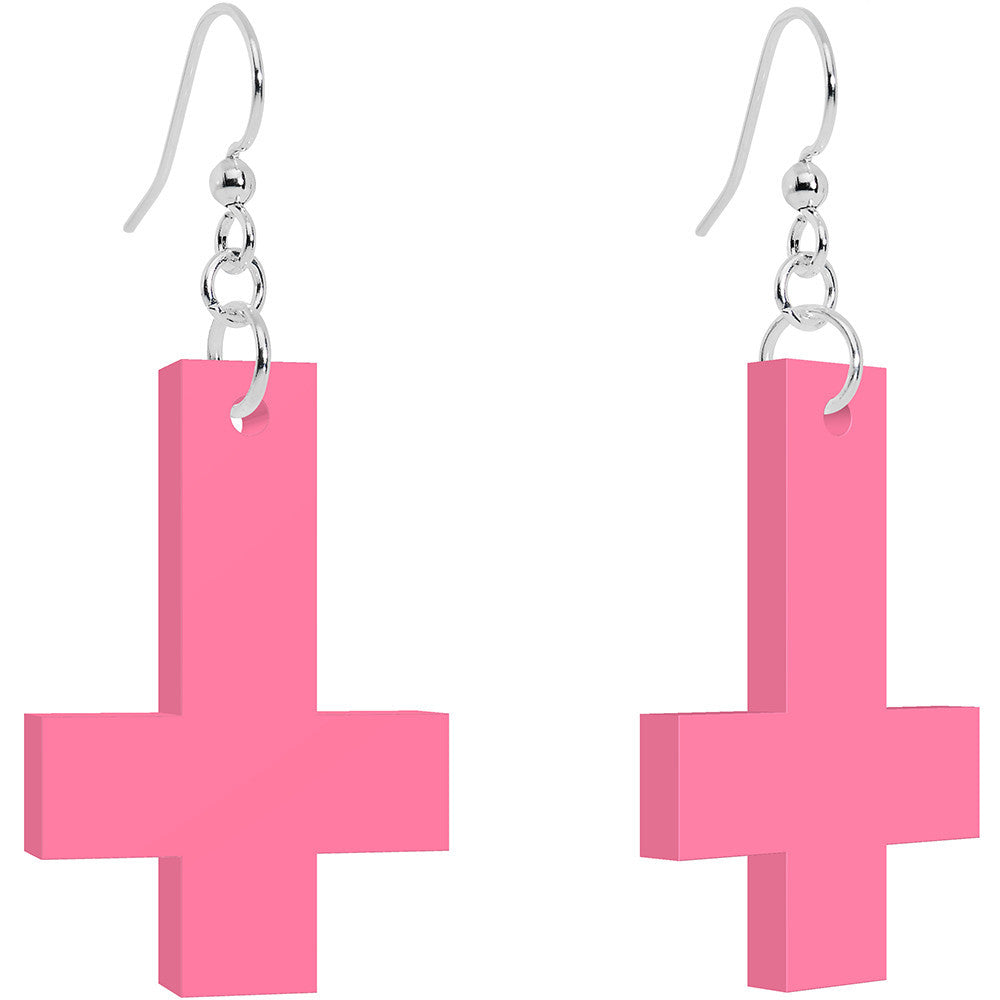 Inverted cross dangle earring Clearance