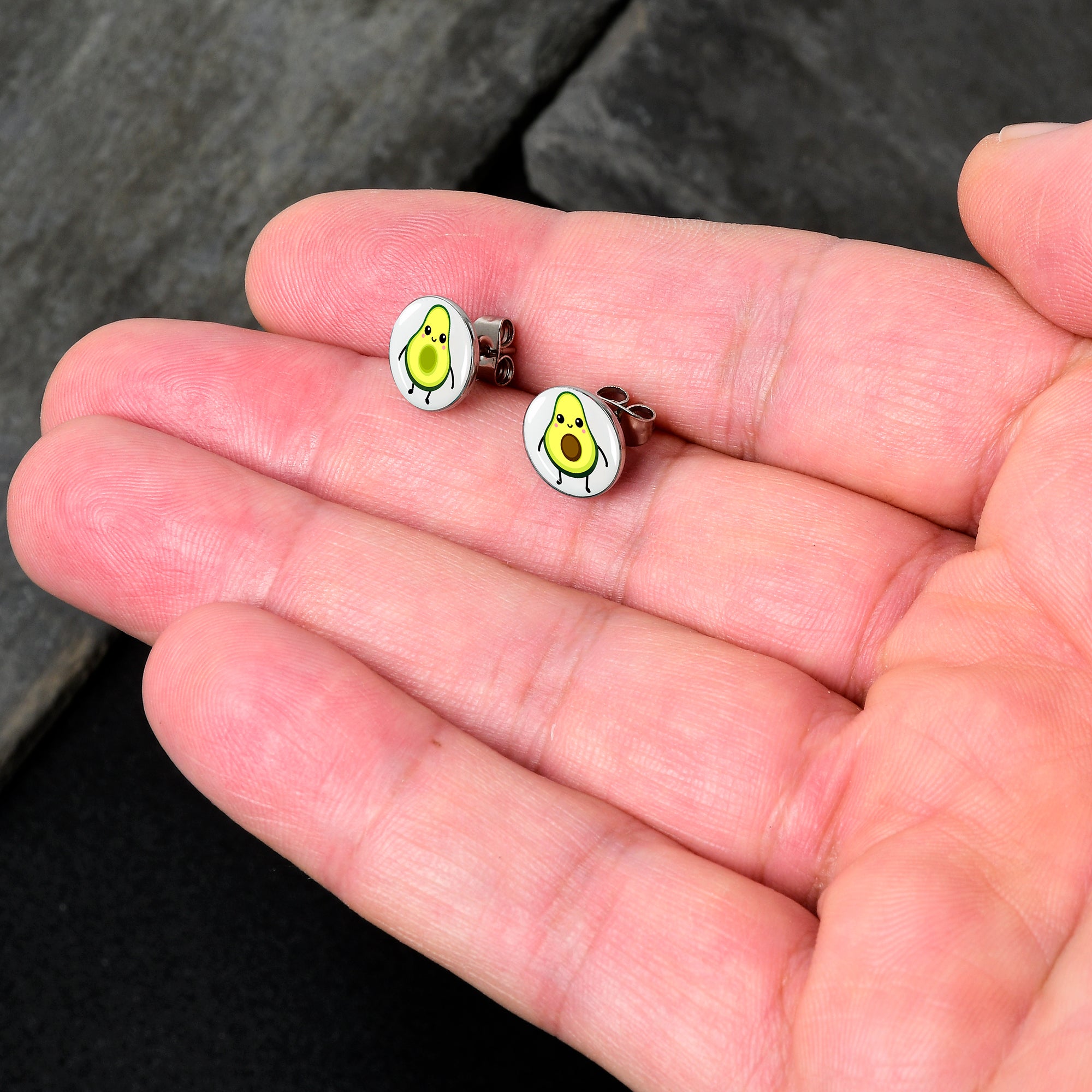 Avocado Oh Both Sides Stud Earrings by Onyx O
