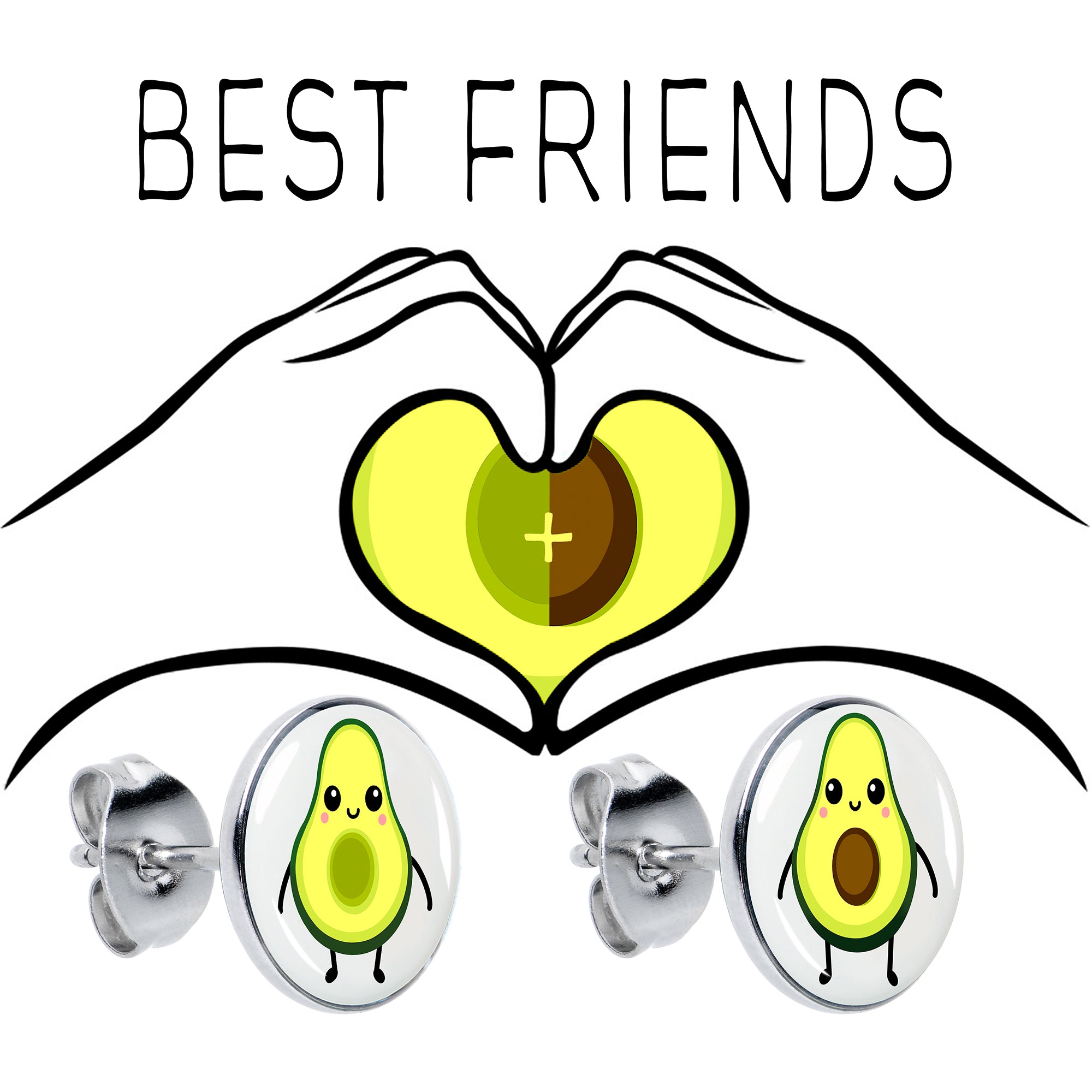 Avocado Oh Both Sides Stud Earrings by Onyx O