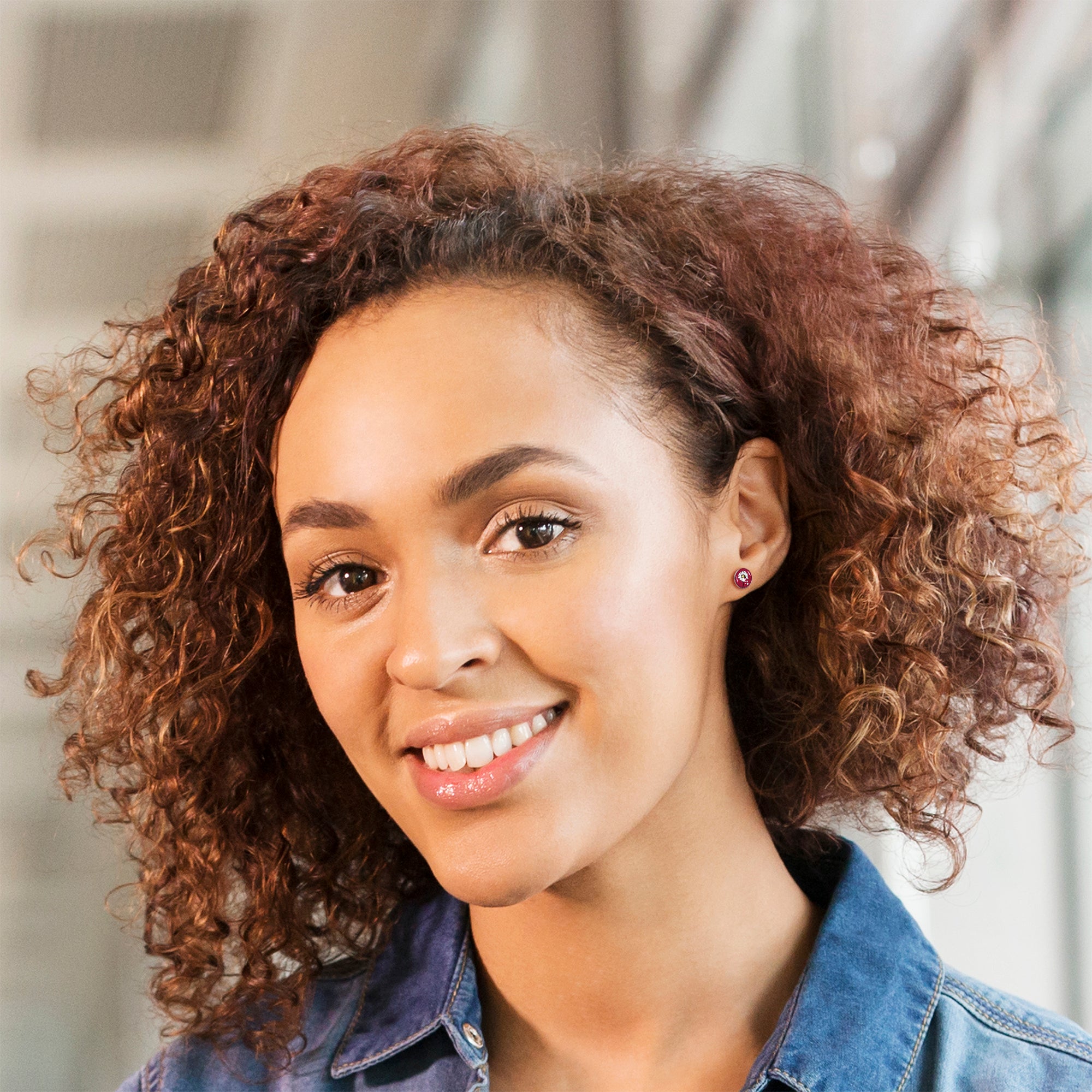 Love Me Not Flower Stainless Steel Stud Earrings handmade design