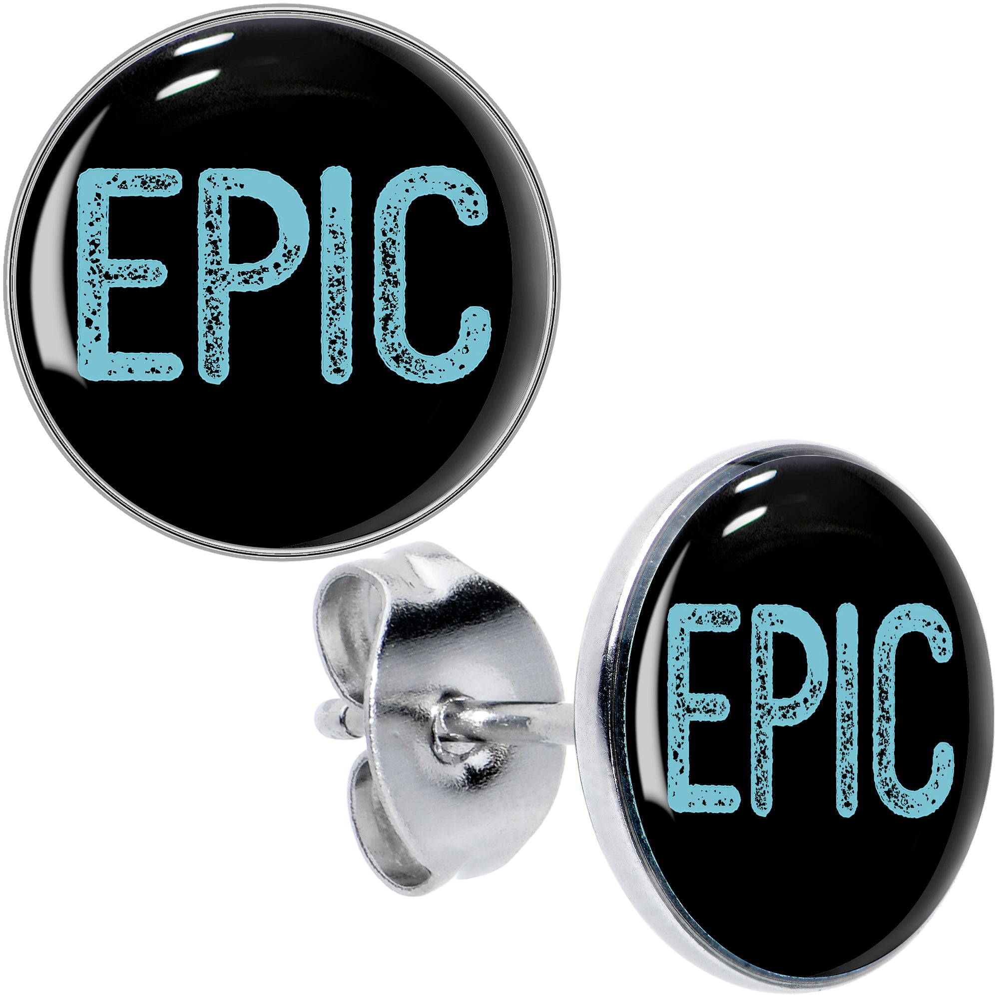 Epic Blue Hypoallergenic Stainless Steel Stud Earrings