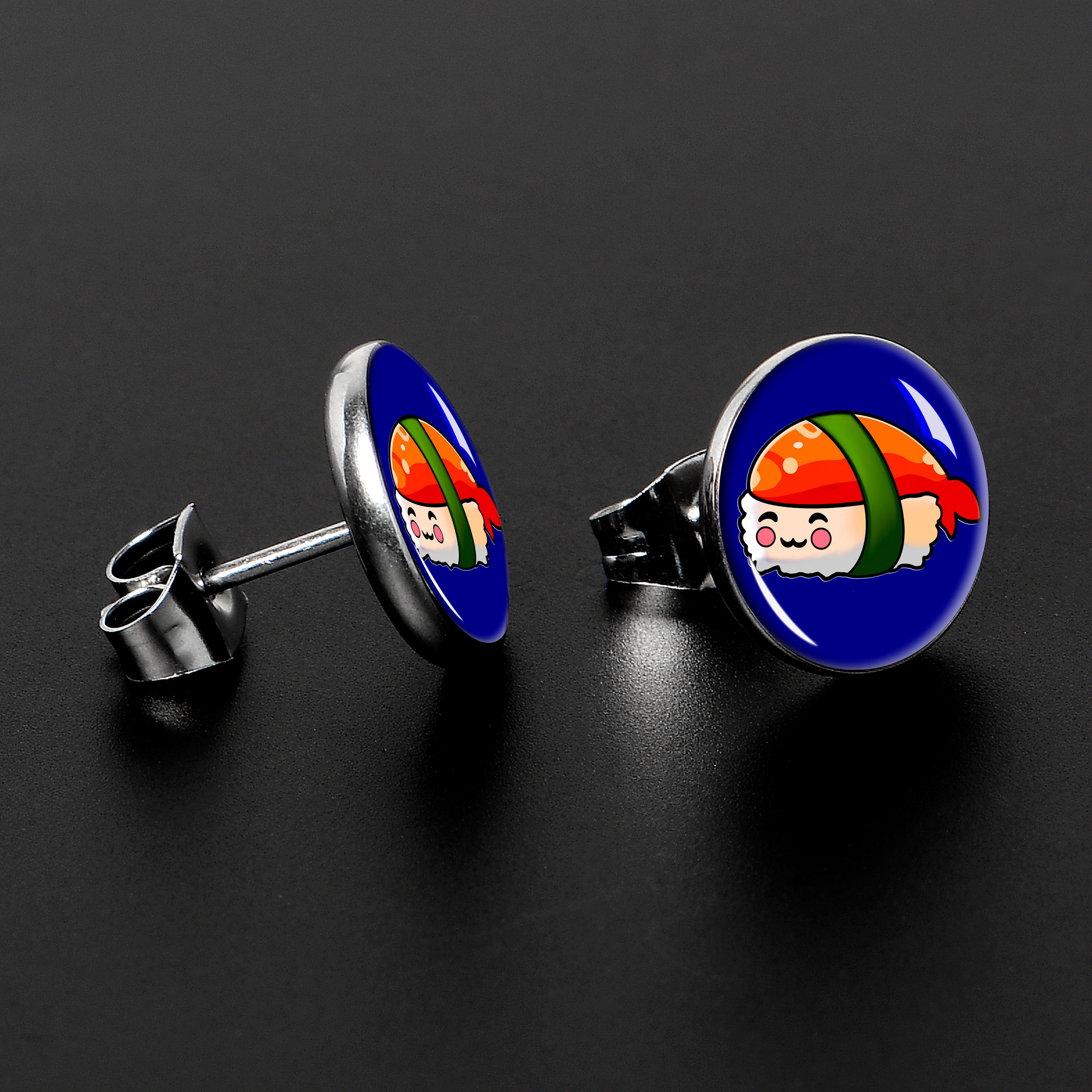 Sushi Stainless Steel Stud Earrings stylish jewelry