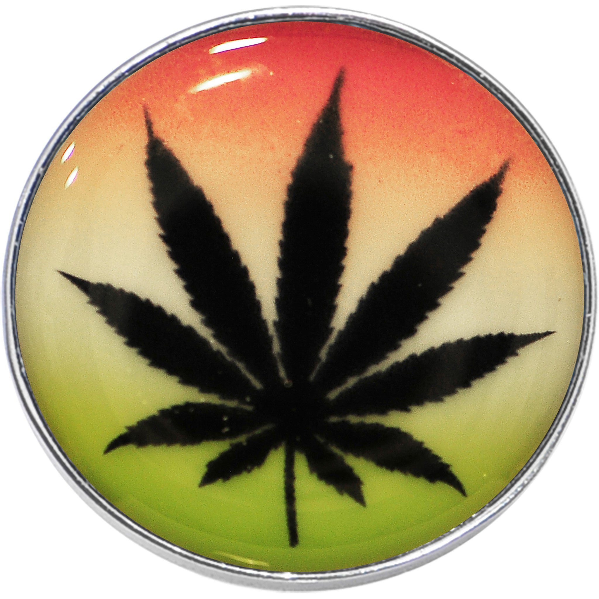 Stainless Steel Post Rasta Ganja Leaf Glow in the Dark Stainless Steel Stud Earrings handmade design