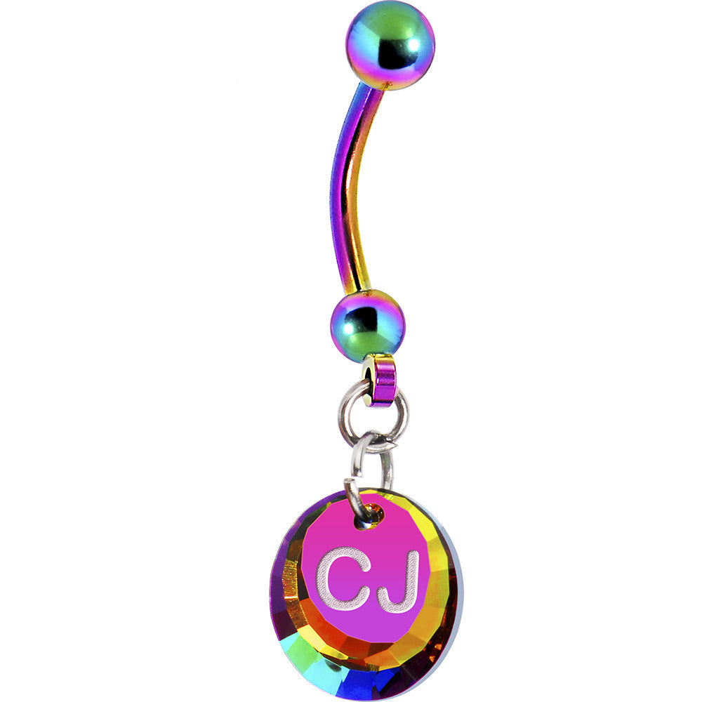 Limited Edition Custom Personalized Crystal Belly Ring