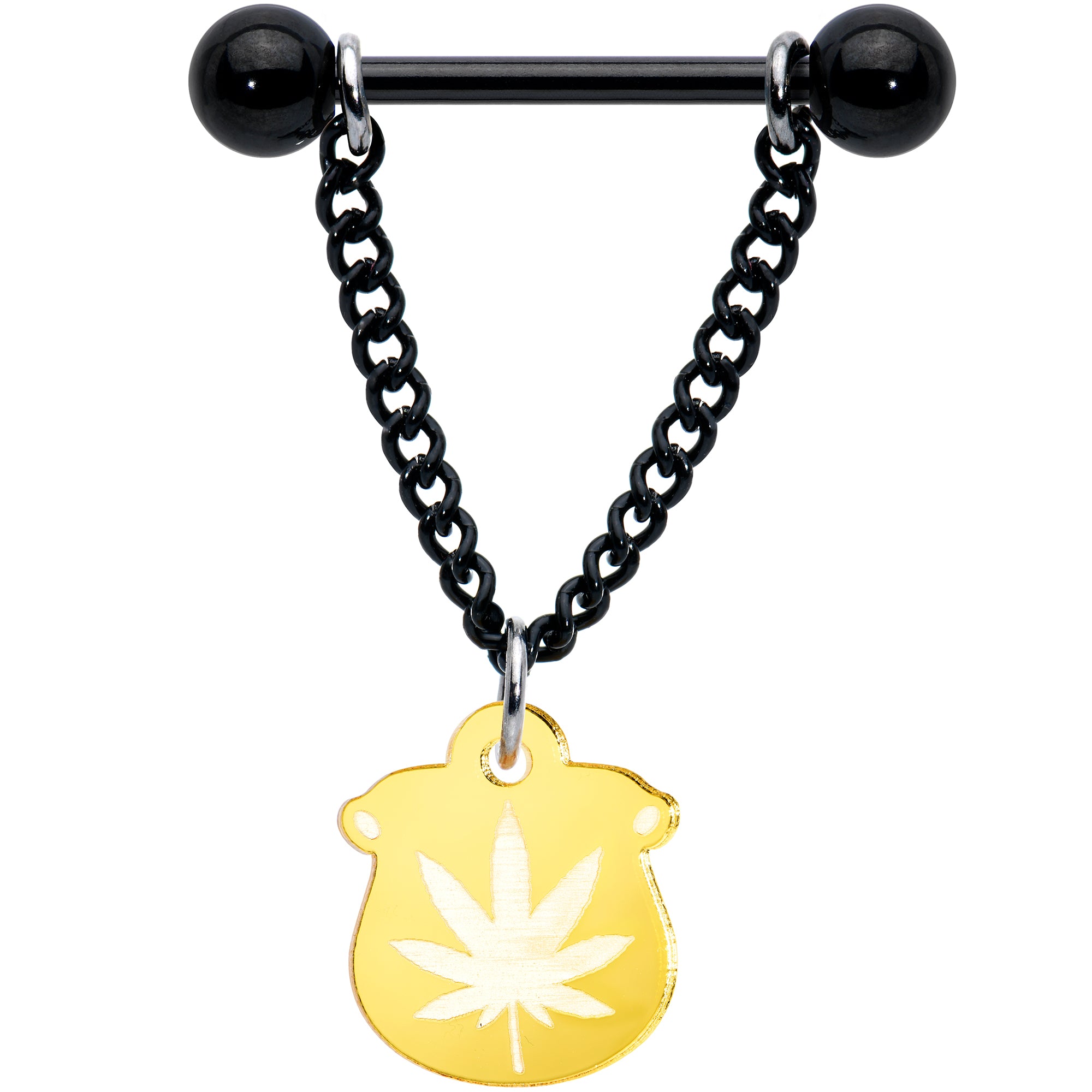 st patricks day nipple ring body jewelry with pot of gold