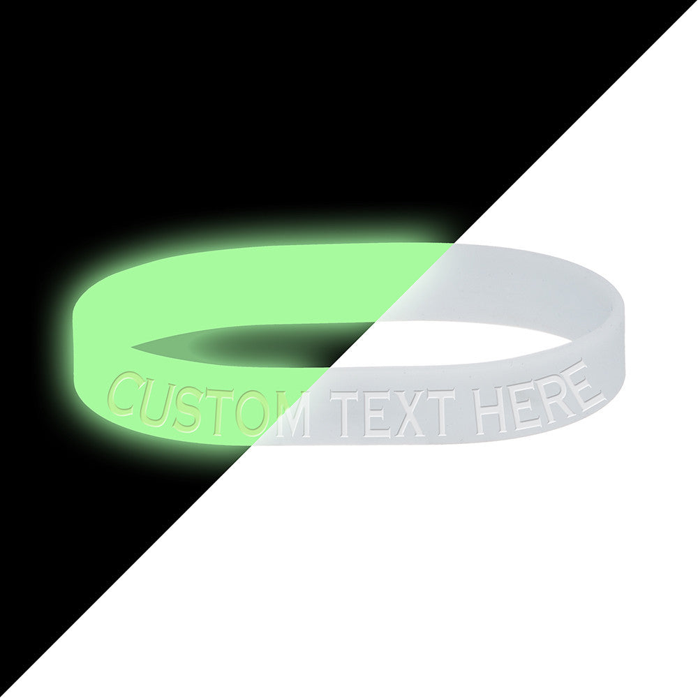 Custom No. 1 Glow in the Dark Silicone Bracelet