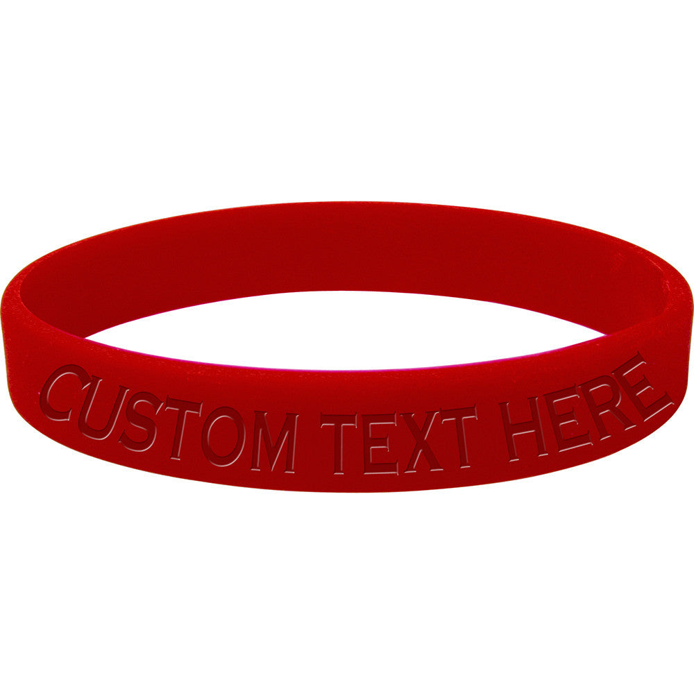 Custom No. 1 RED Silicone Bracelet