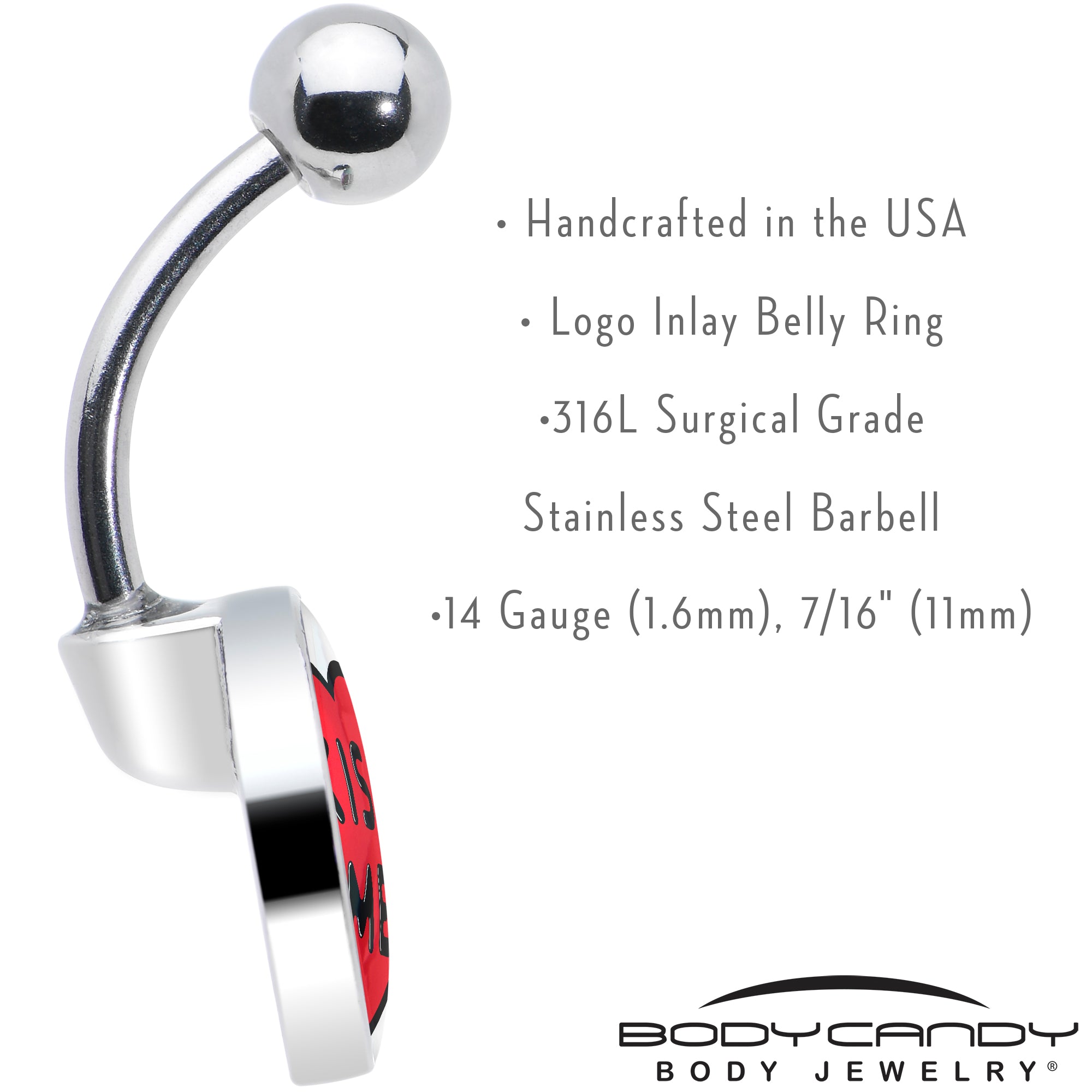 Baby Dinosaur Stainless Steel Belly Ring custom design option