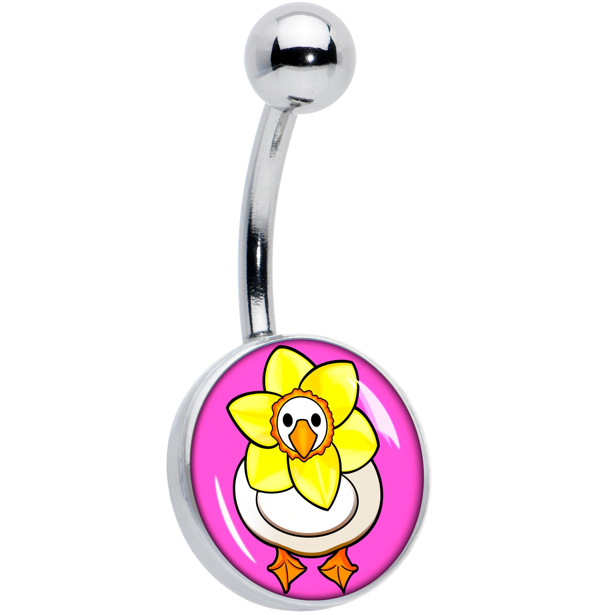 Daffodil Duck Hypoallergenic Stainless Steel Belly Ring