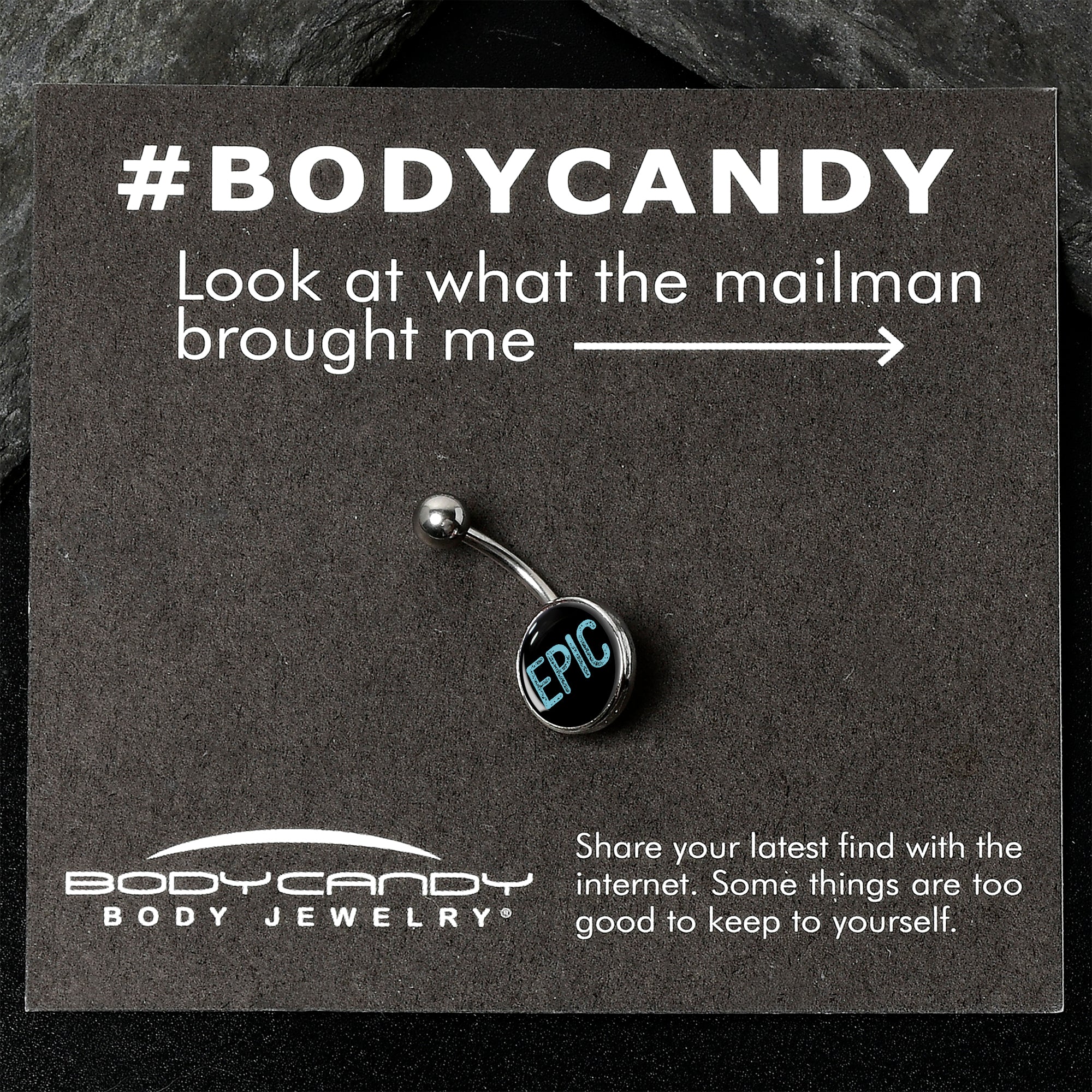 Epic Blue Stainless Steel Belly Ring stainless steel navel piercing