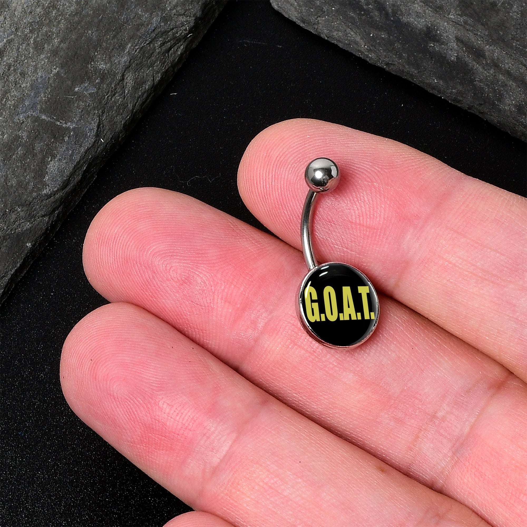 G.O.A.T. Stainless Steel Belly Ring lightweight comfortable