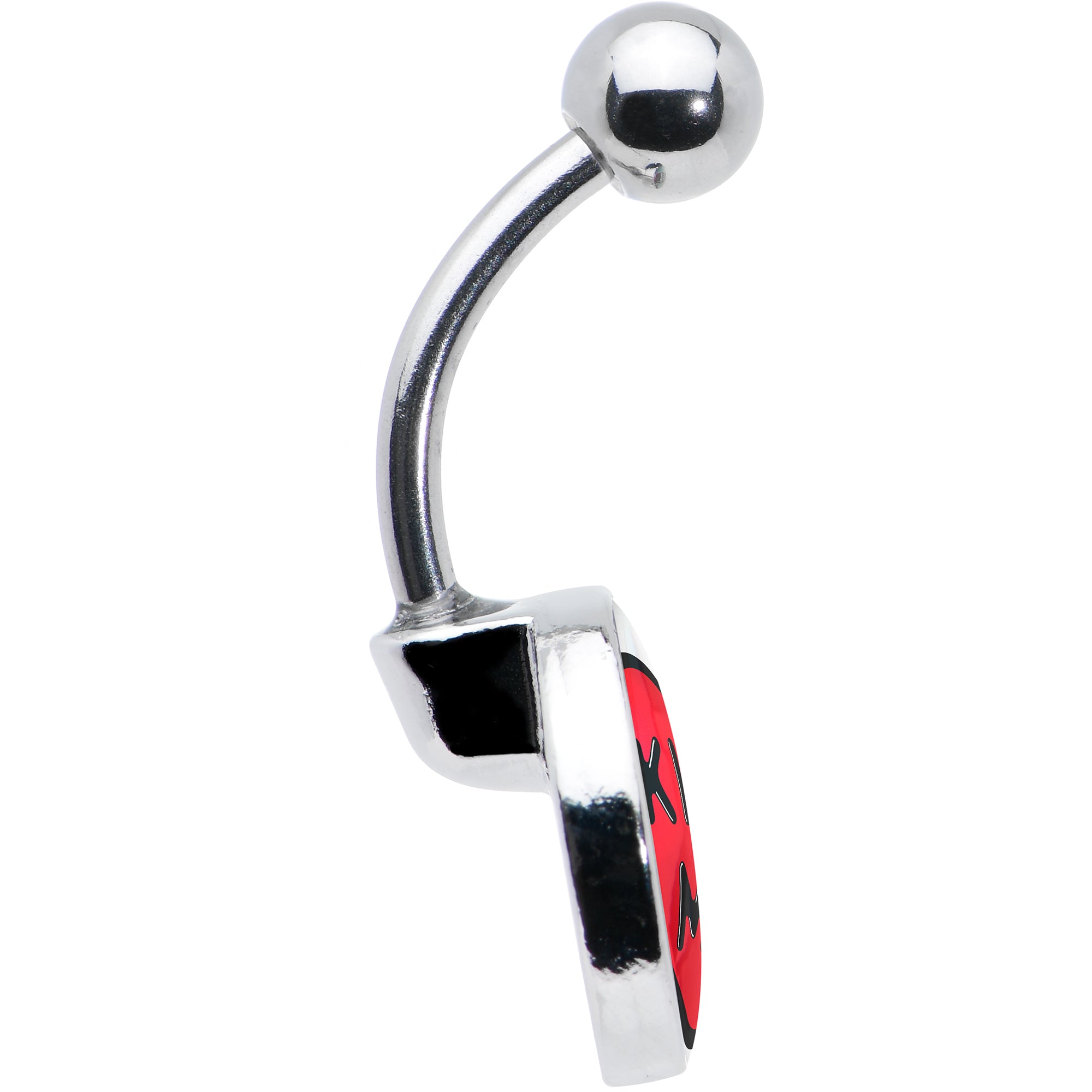 Kiss Me Candy Heart Stainless Steel Belly Ring custom design option
