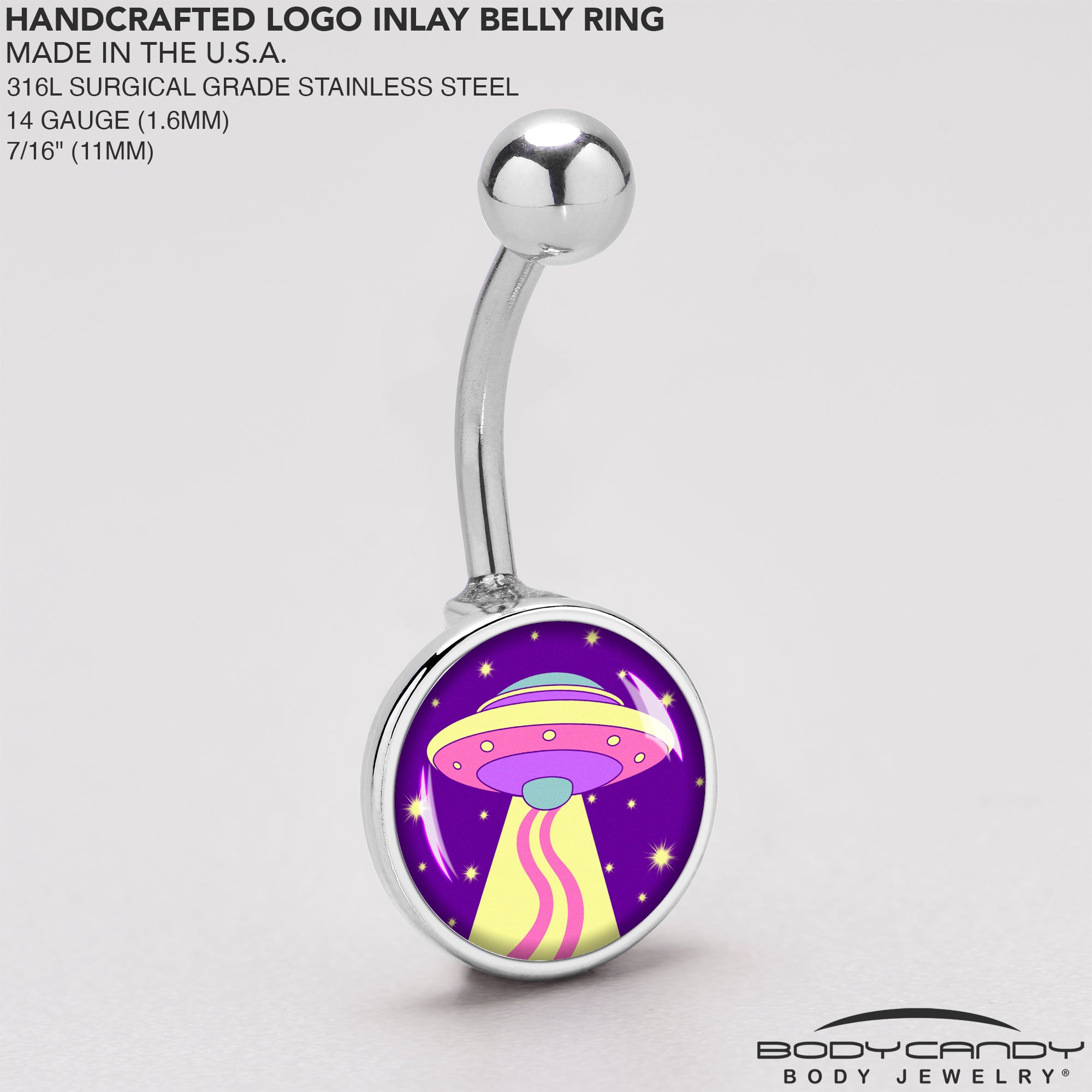 Style Space Invasion UFO Stainless Steel Belly Ring stainless steel navel piercing