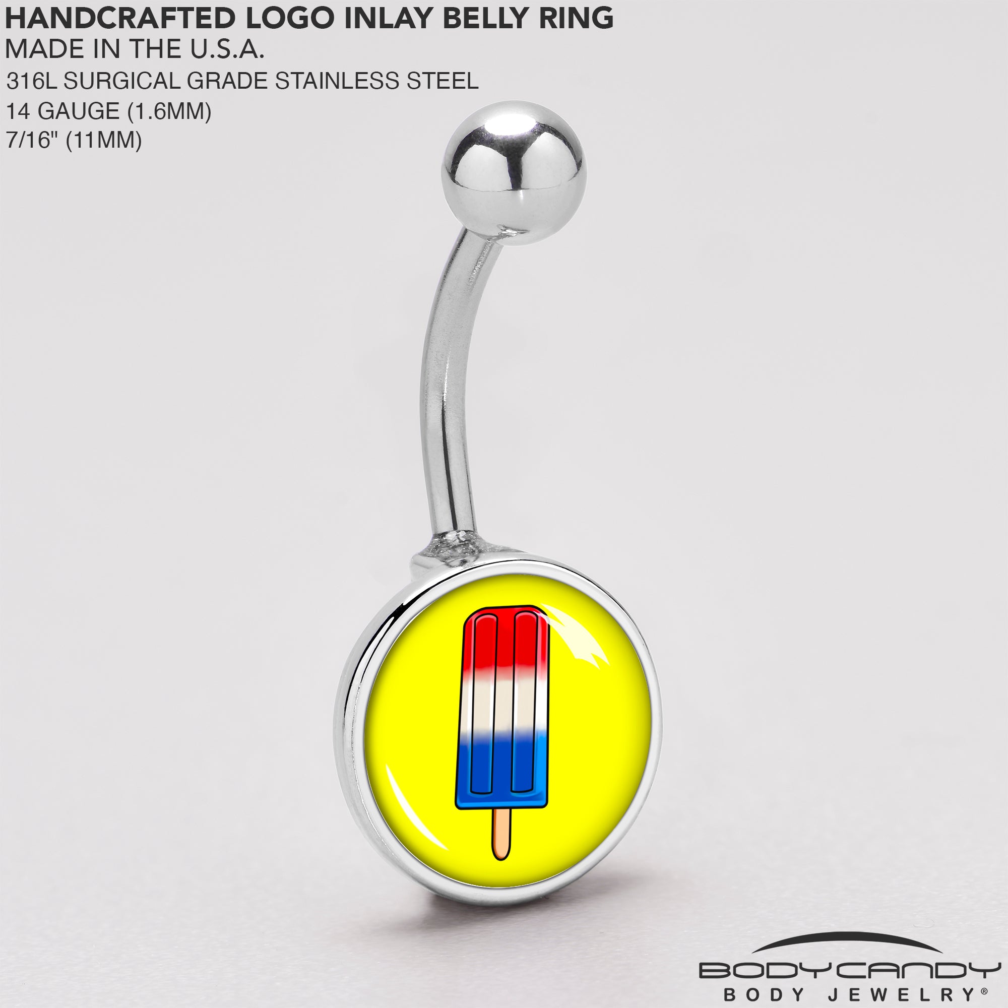 Popsicle Treat Stainless Steel Belly Ring stainless steel navel piercing