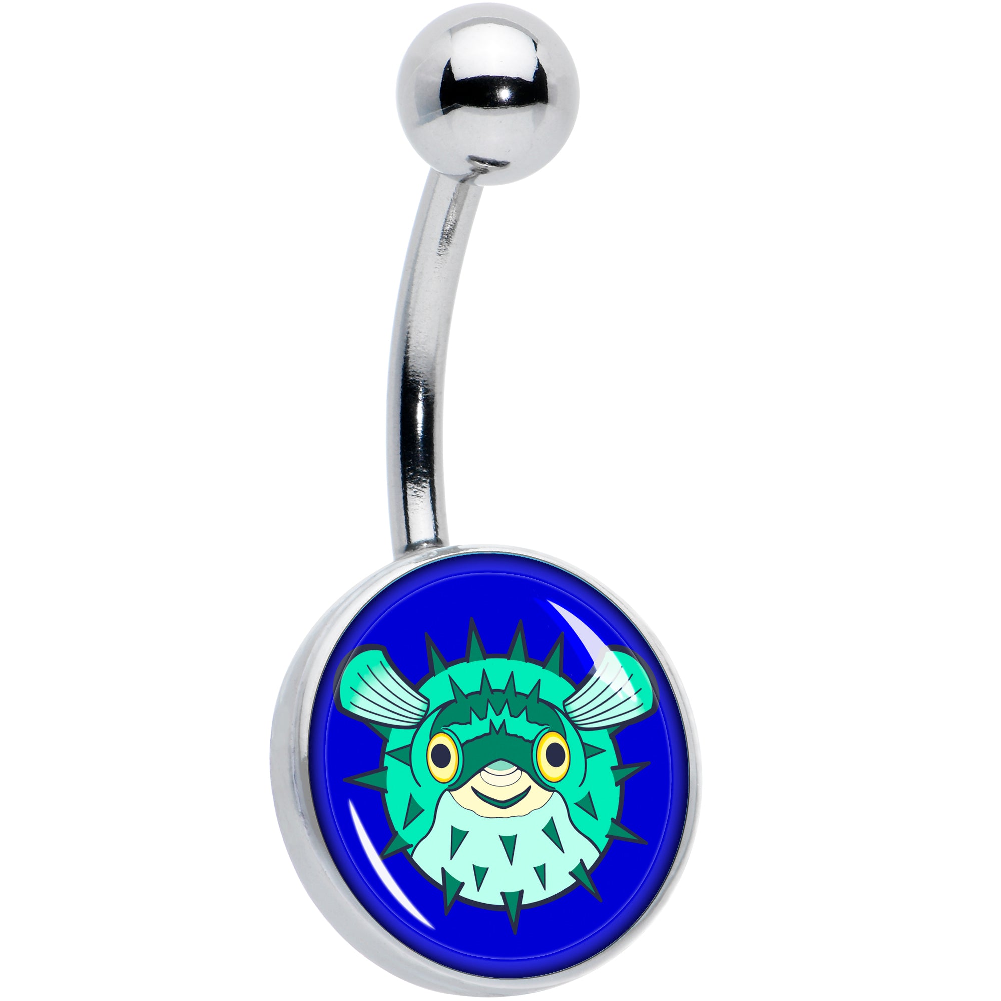 Pufferfish Hypoallergenic Stainless Steel Belly Ring