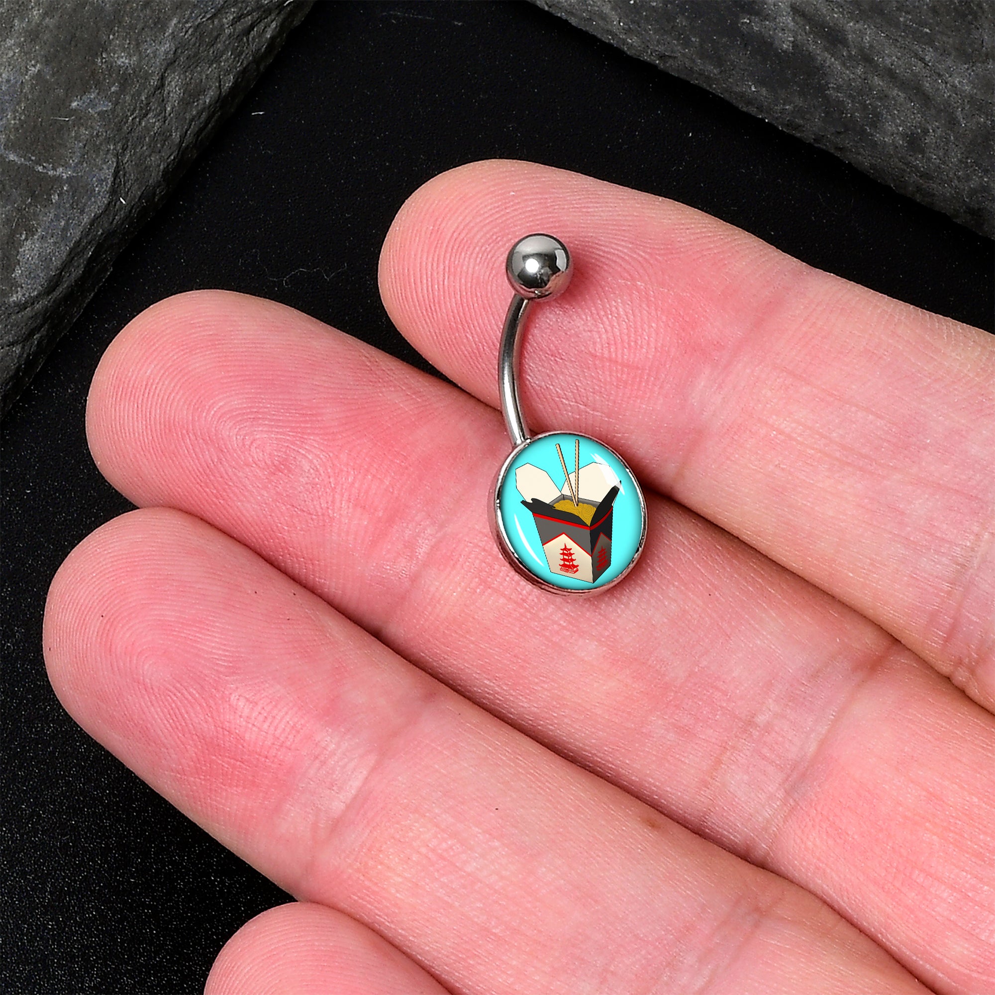 Chinese Take Out Stainless Steel Belly Ring lightweight comfortable